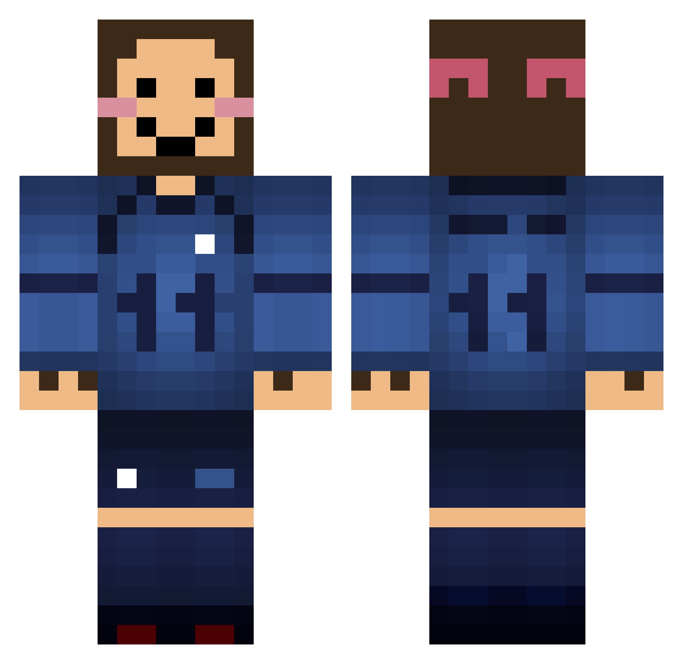 Theodopolopolis Minecraft skin, front and back view