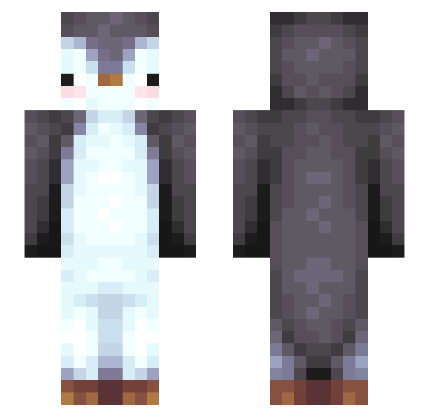 Saayunn Minecraft skin, front and back view