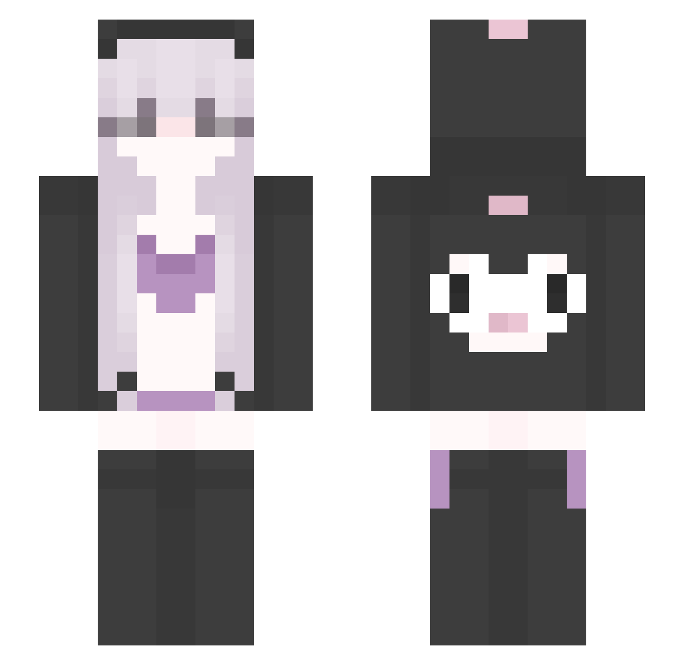 Its_LanaMf Minecraft skin, front and back view