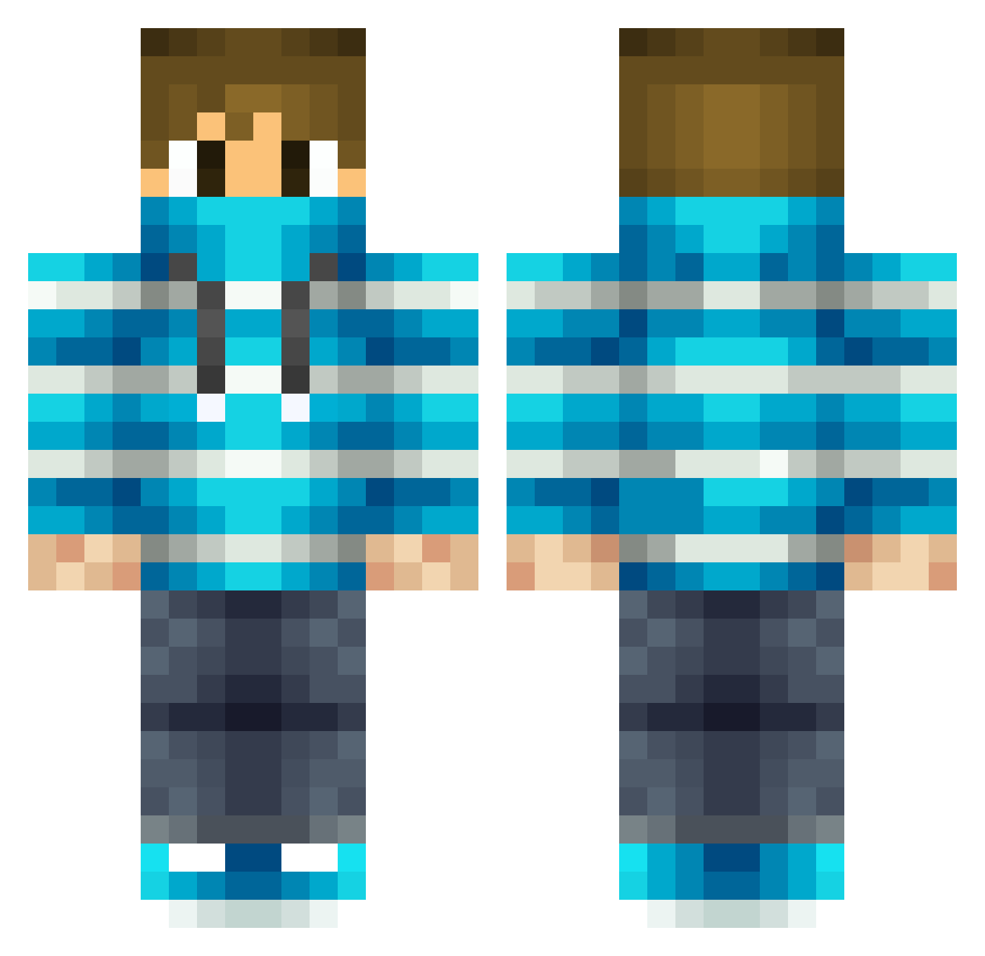 RYOUGA_Y Minecraft skin, front and back view
