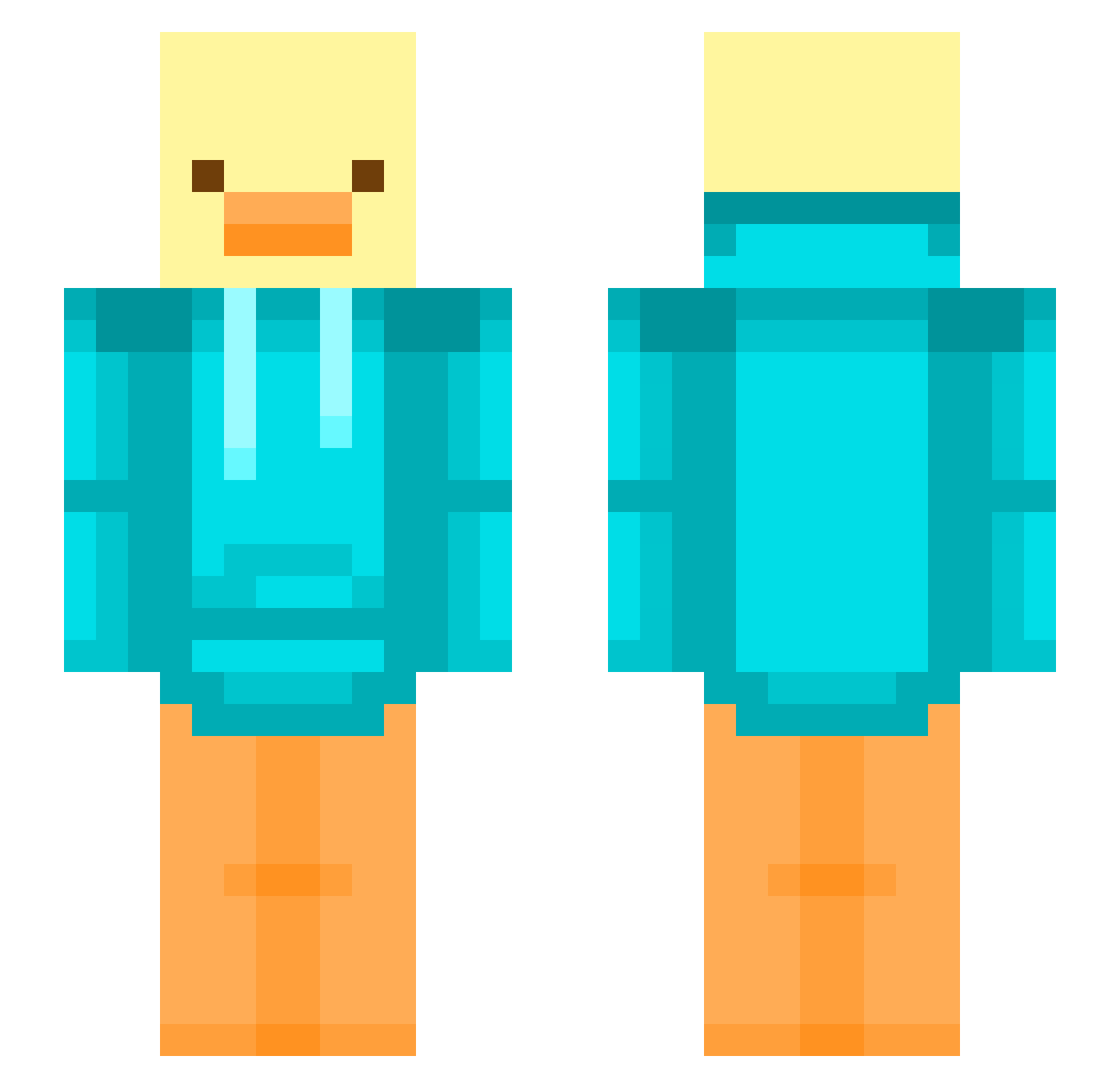 space_mo Minecraft skin, front and back view