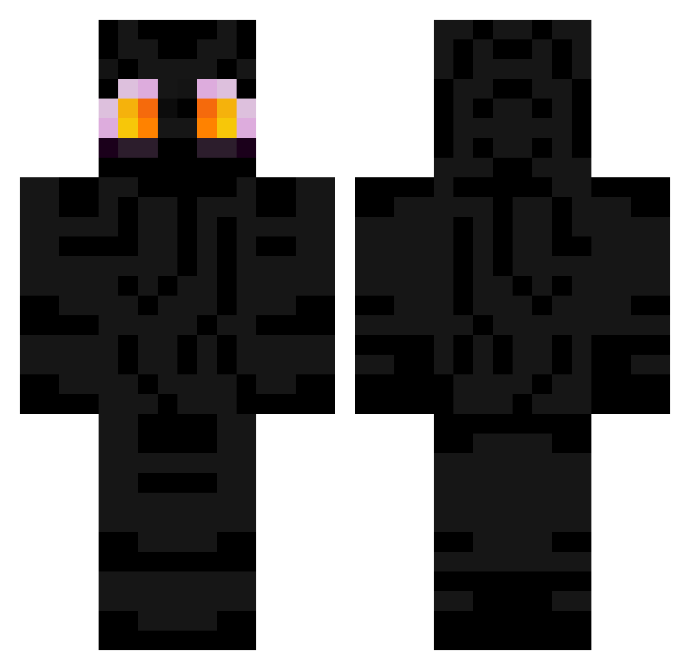 SaYm0_0 Minecraft skin, front and back view
