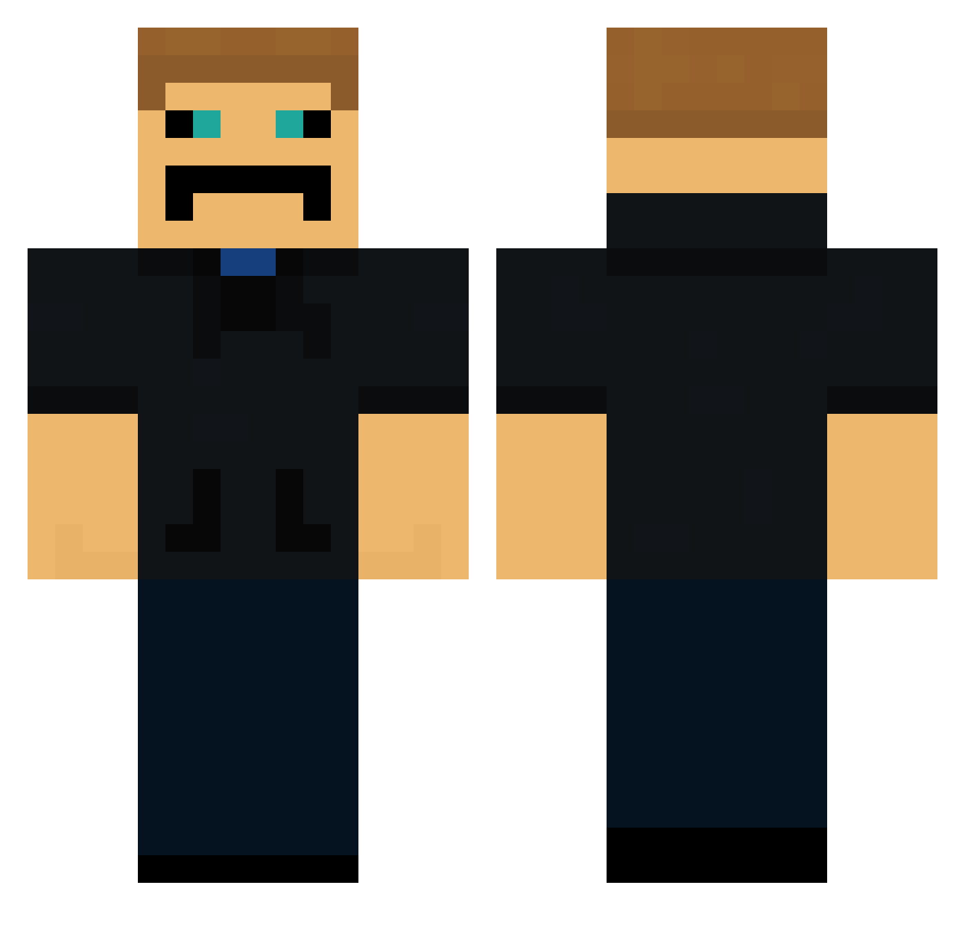 SoupFromACan Minecraft skin, front and back view