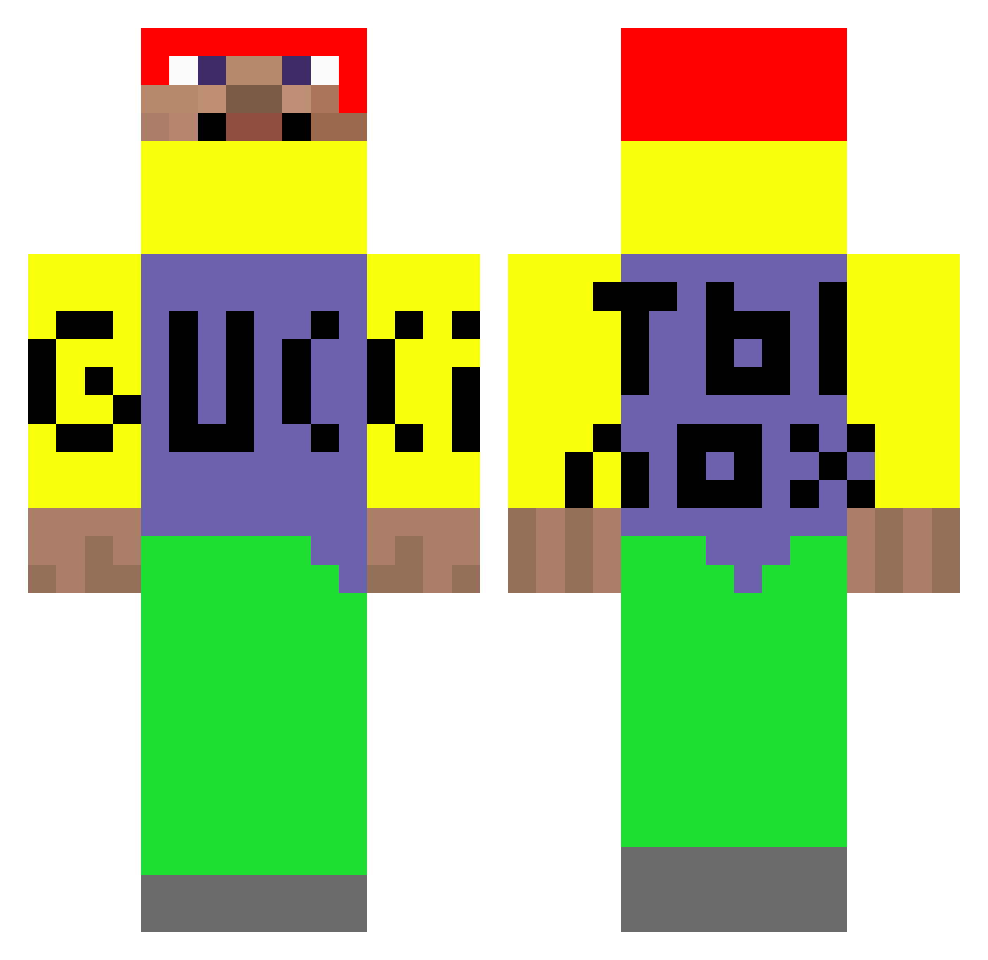 _asSewpool_ Minecraft skin, front and back view