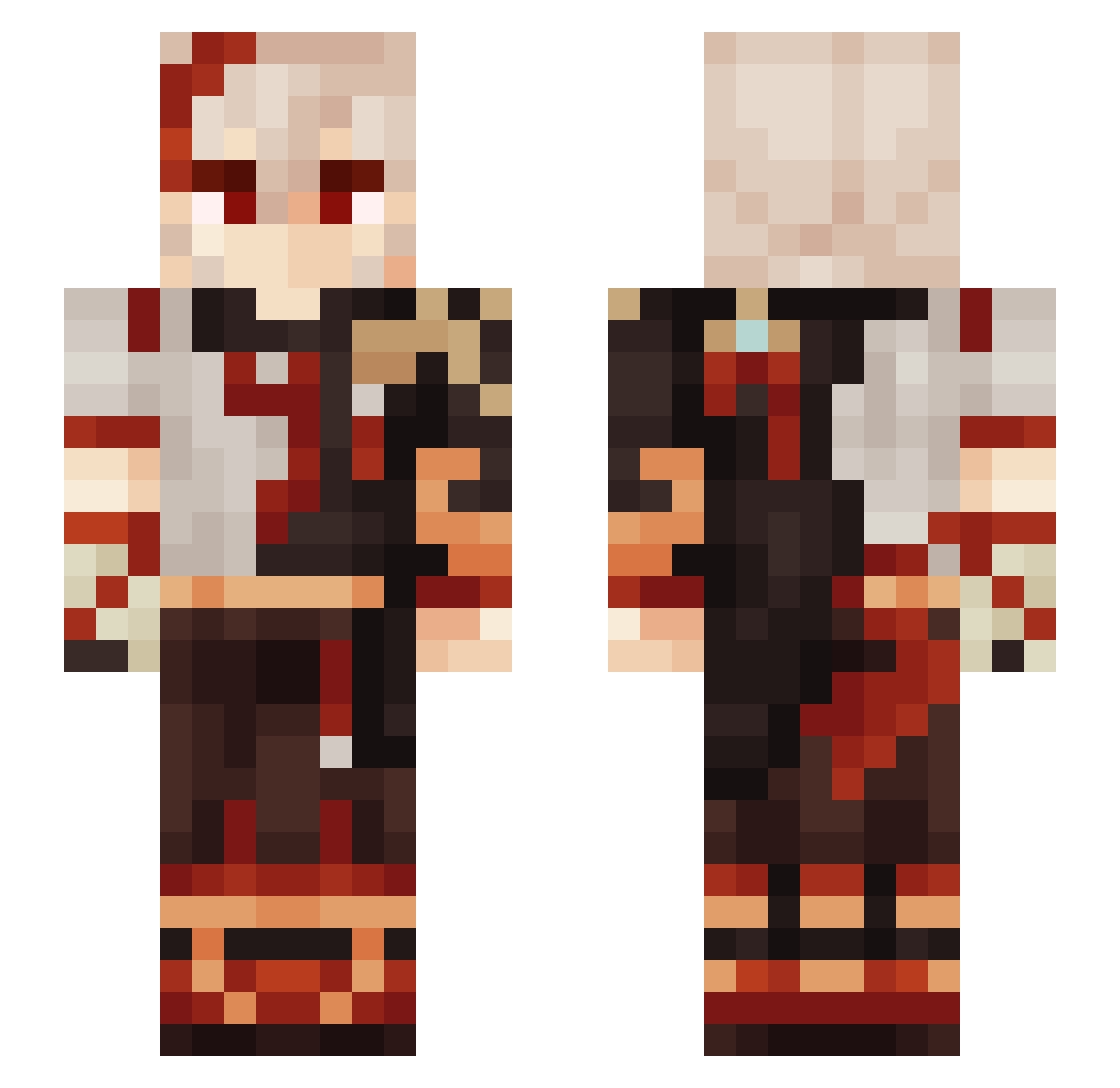 mitskiluvr476 Minecraft skin, front and back view