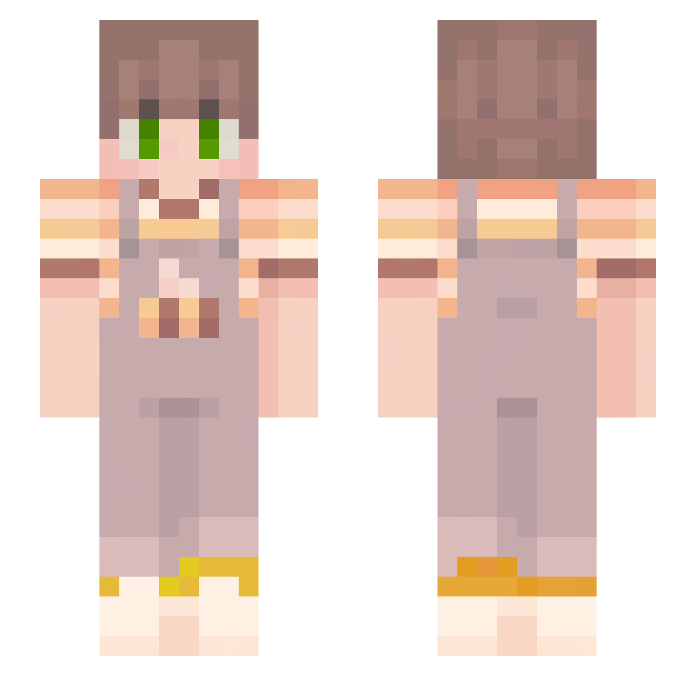 scarfieV2 Minecraft skin, front and back view