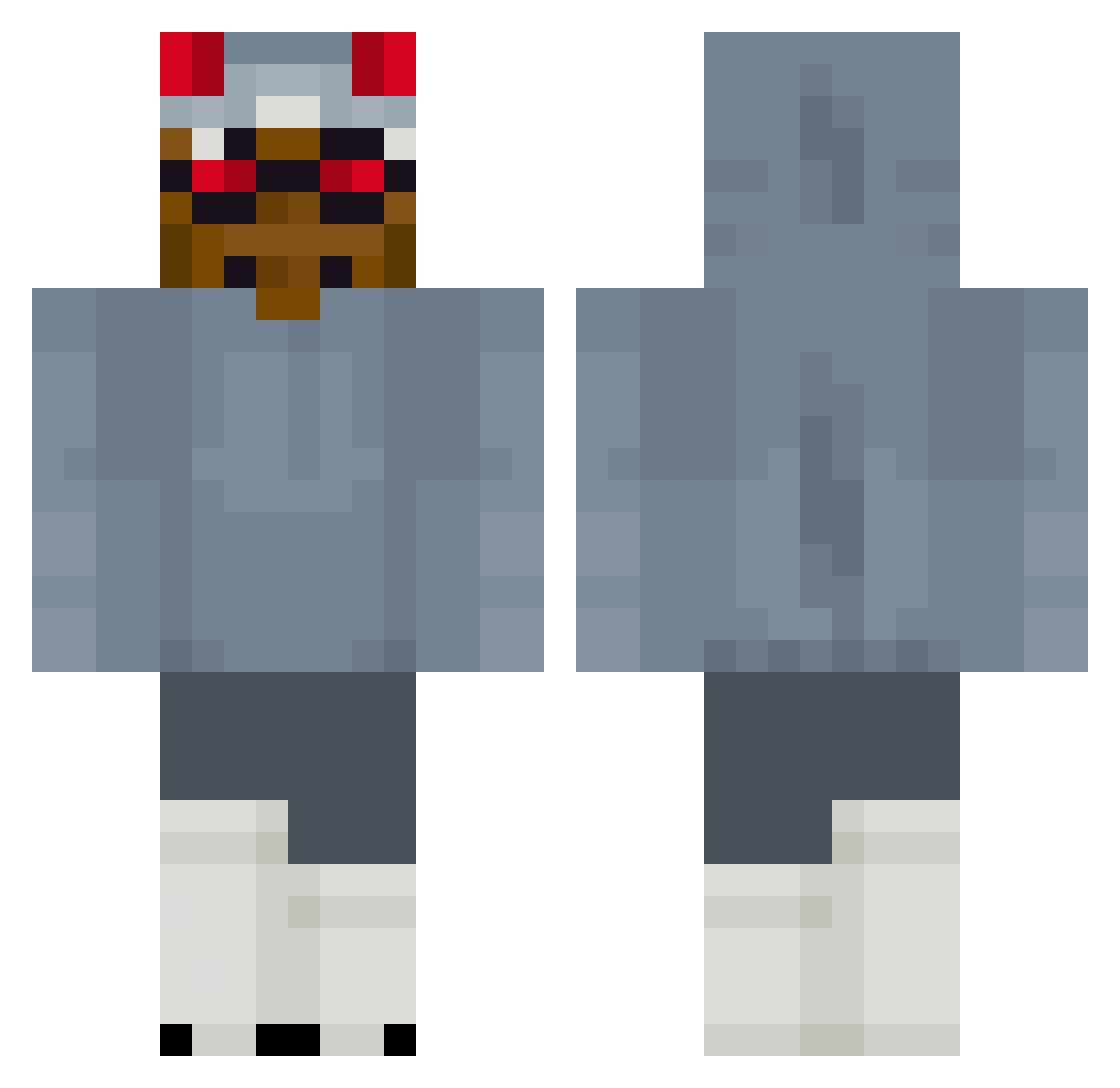 qrp65 Minecraft skin, front and back view