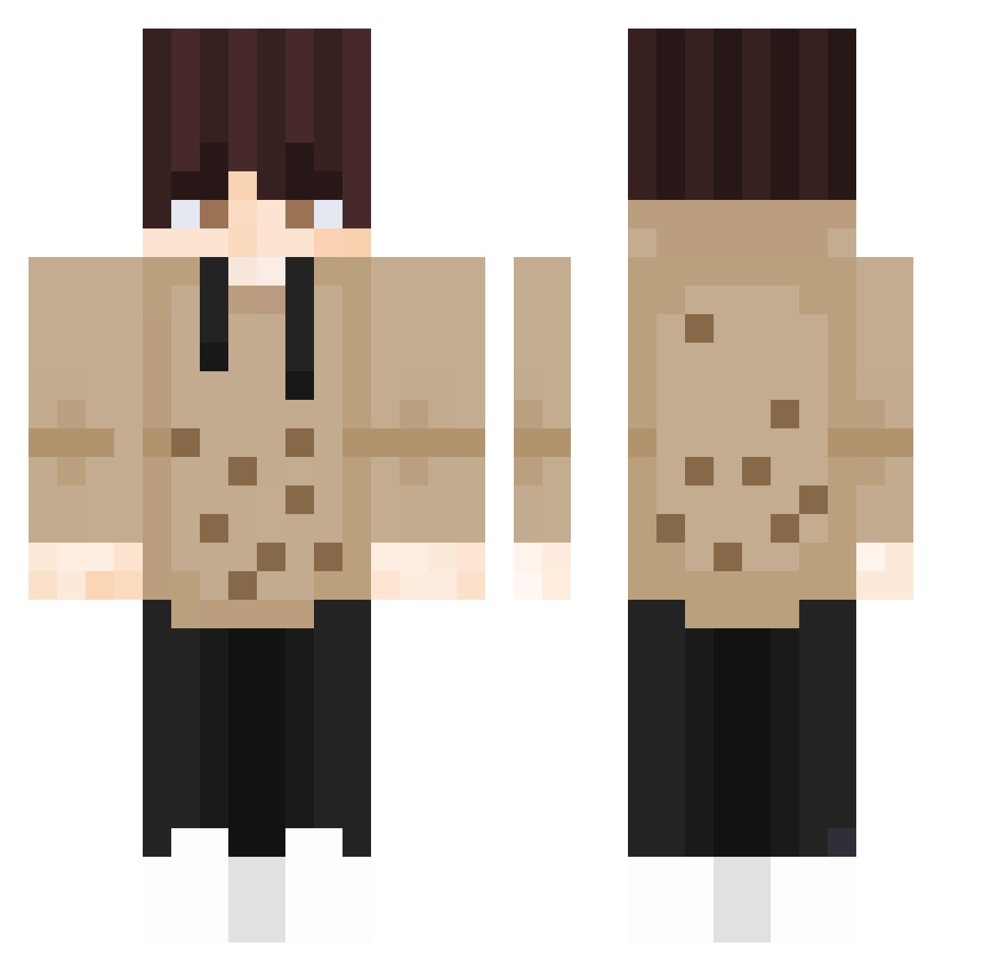PoopNUGET Minecraft skin, front and back view