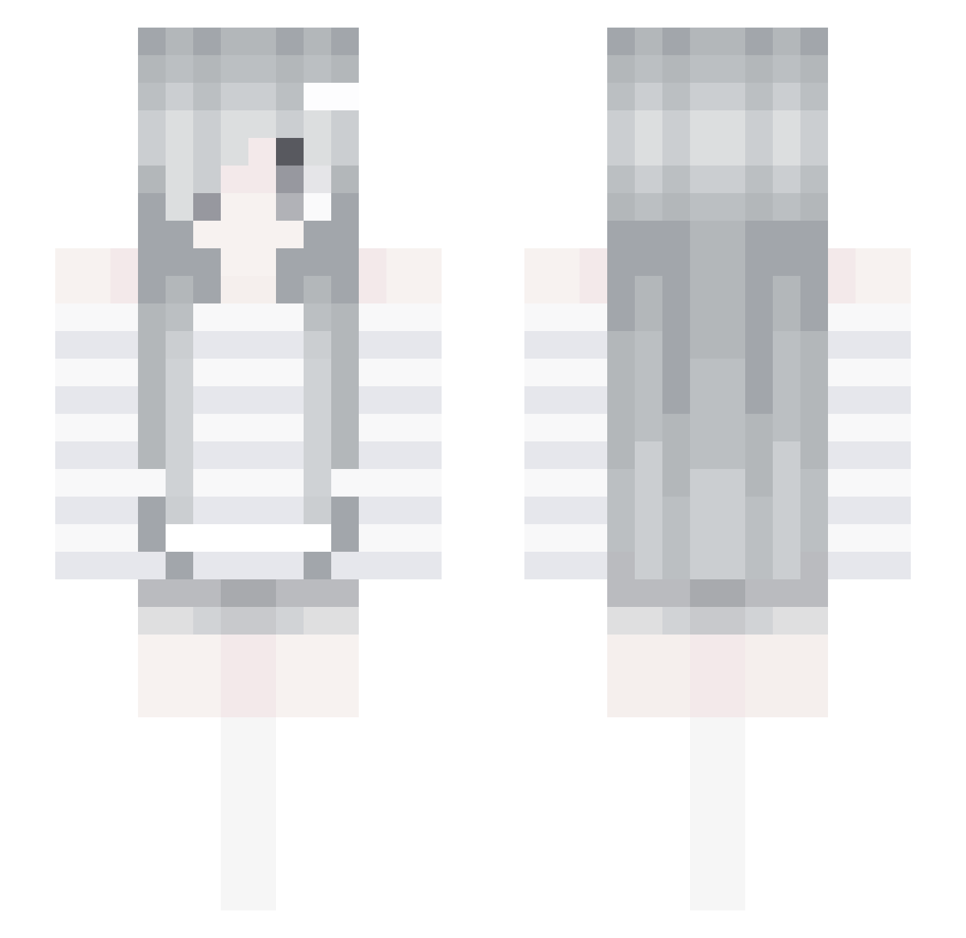 plvshfang Minecraft skin, front and back view