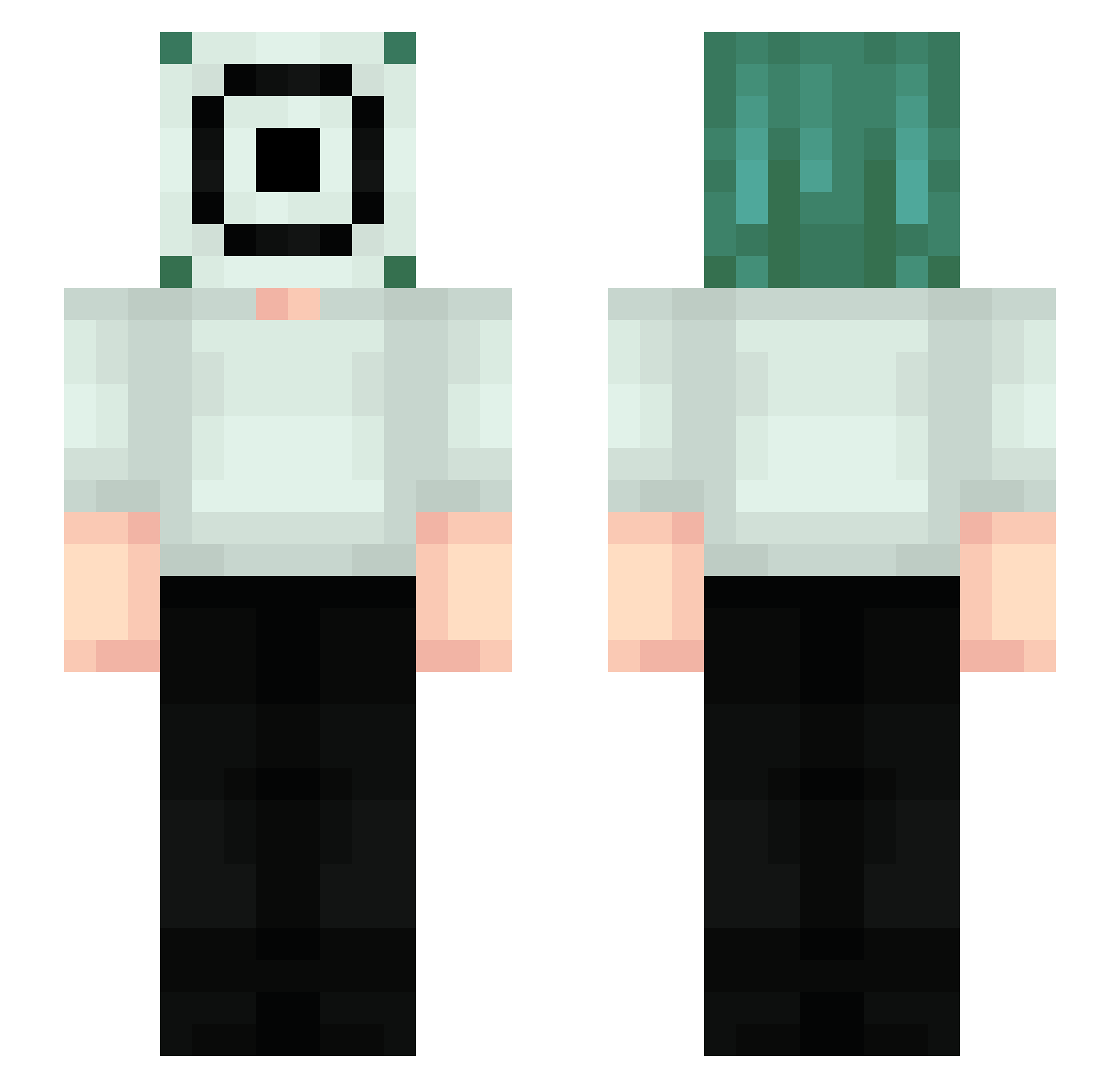 Zeph_MASS Minecraft skin, front and back view