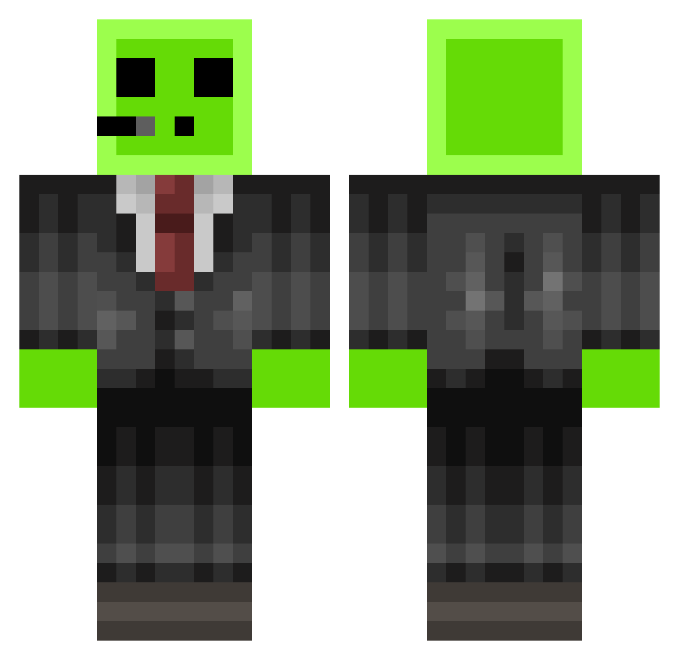 Hatch Minecraft skin, front and back view