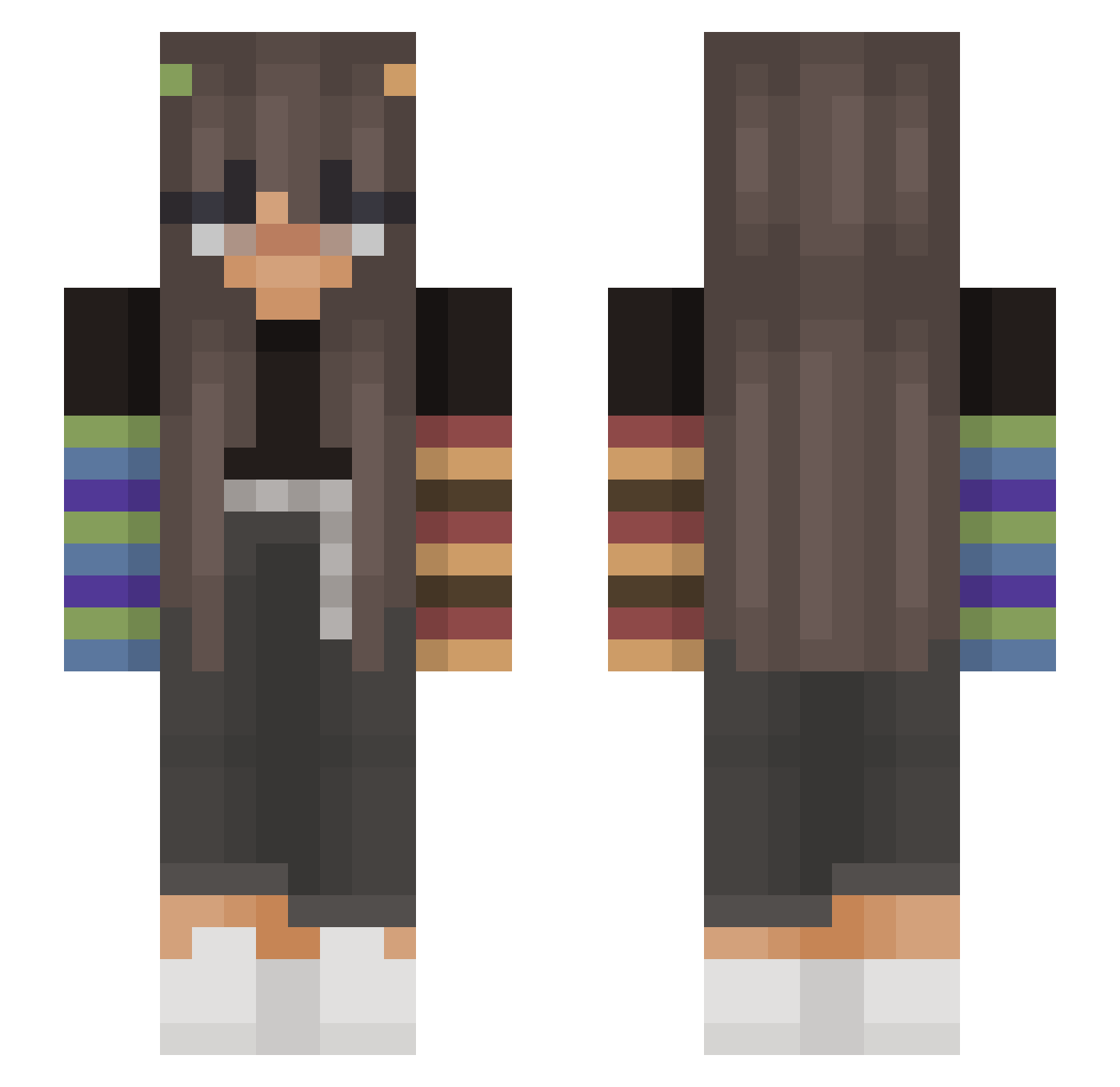 raiinydrops Minecraft skin, front and back view