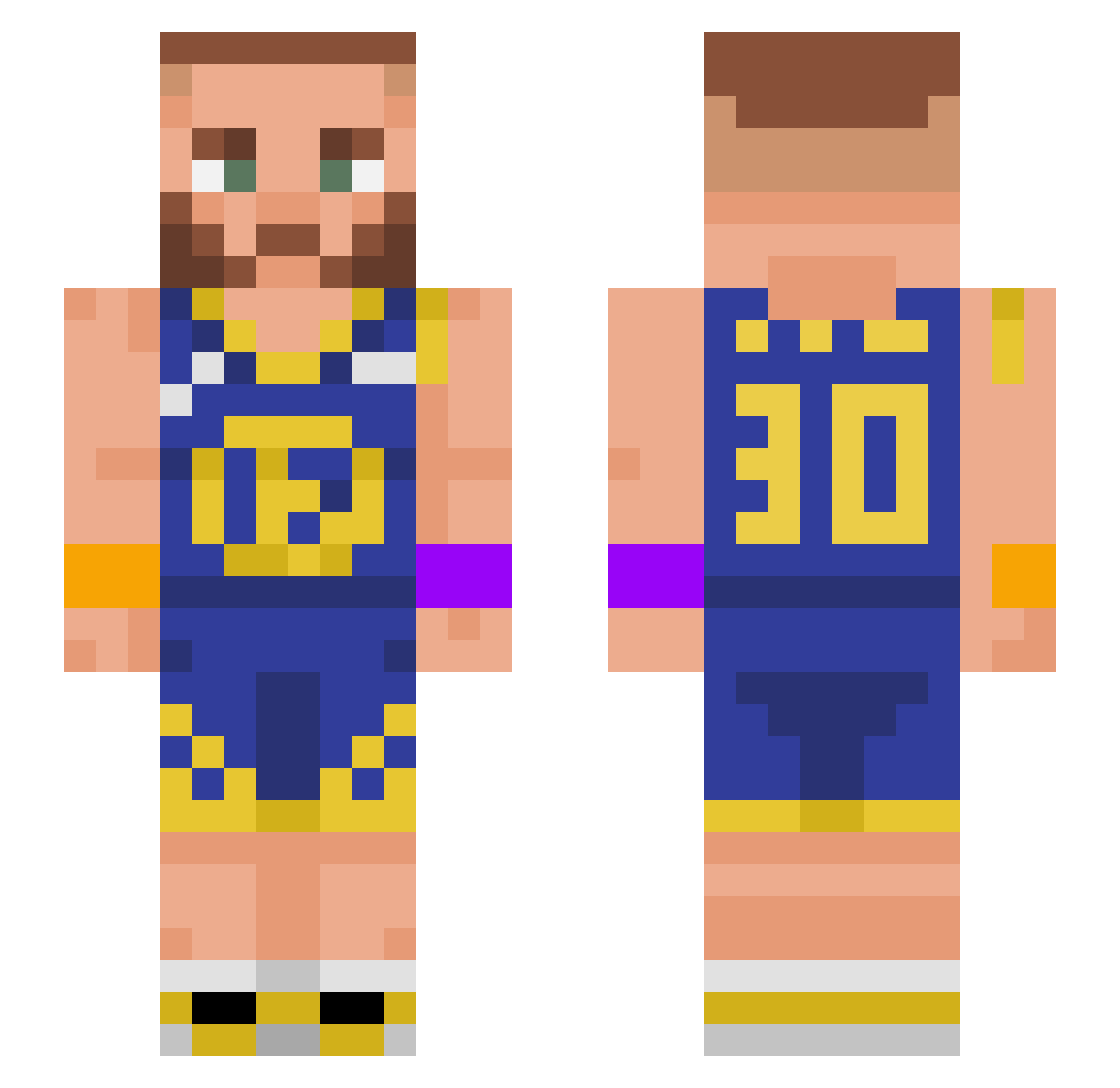 Delpatrone Minecraft skin, front and back view