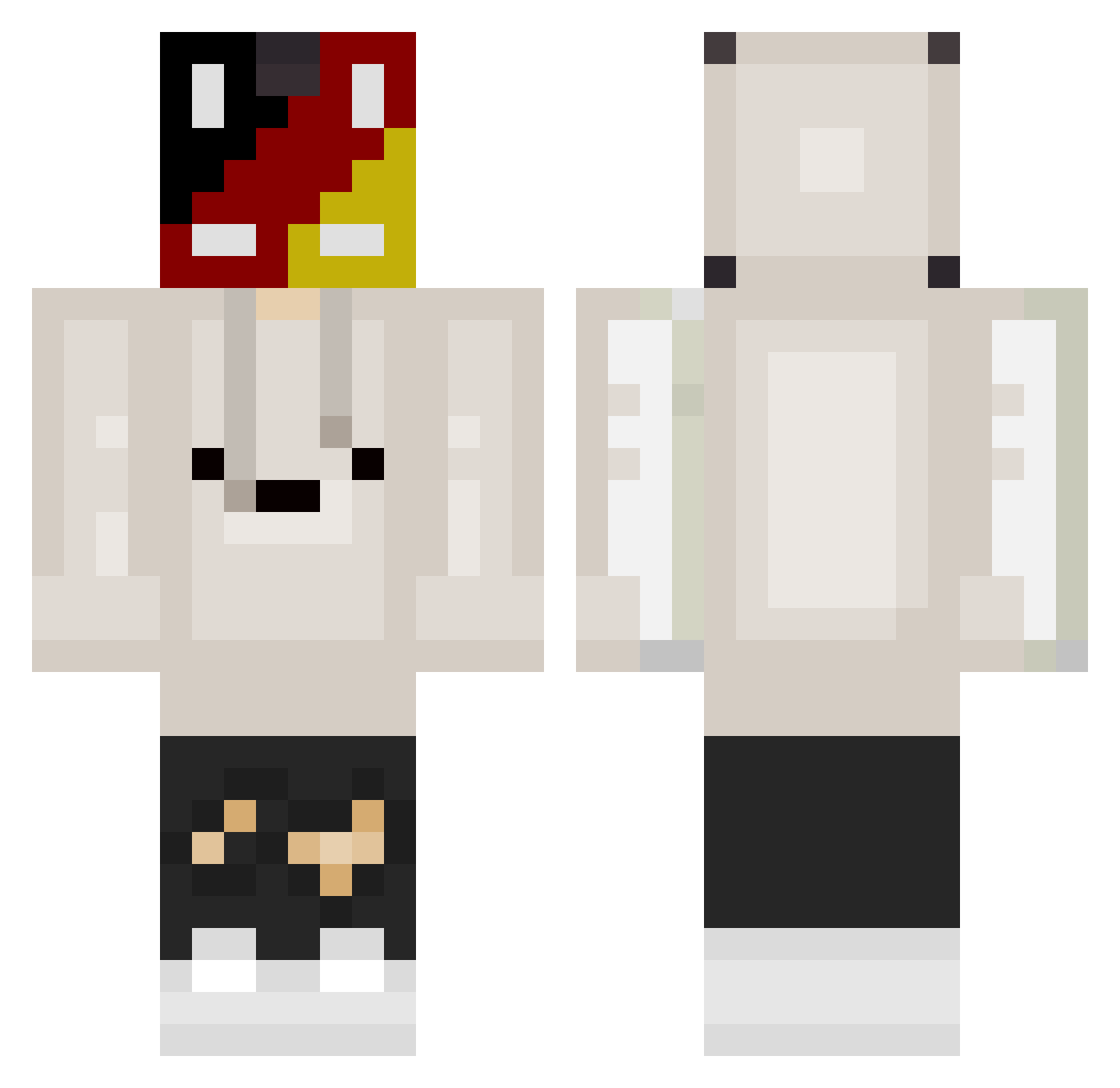 FantaBlueberryX Minecraft skin, front and back view