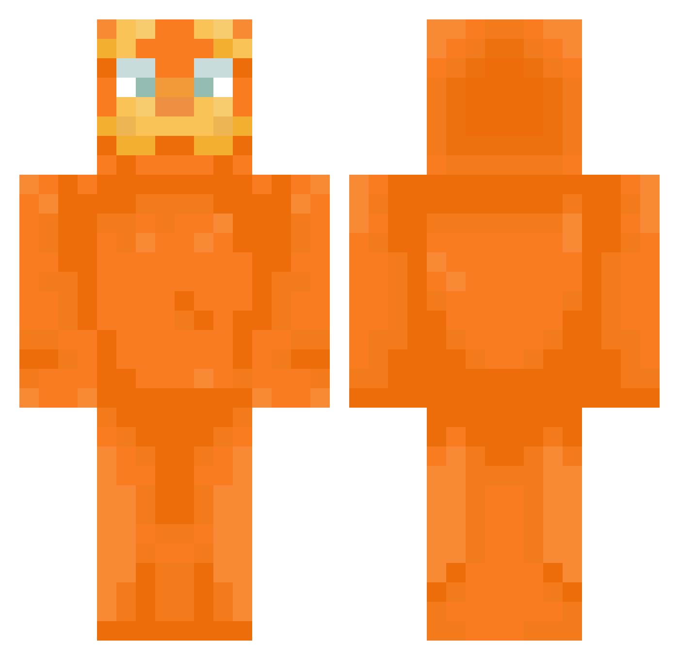 HappyAmelie1 Minecraft skin, front and back view