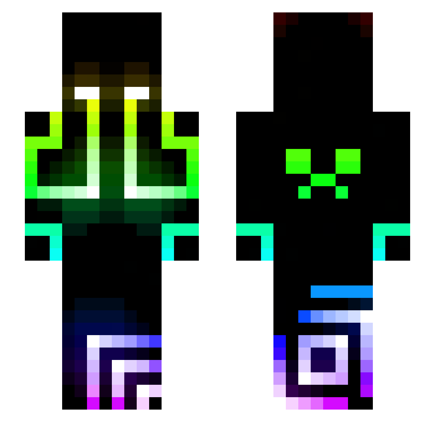 Thanasid_14 Minecraft skin, front and back view