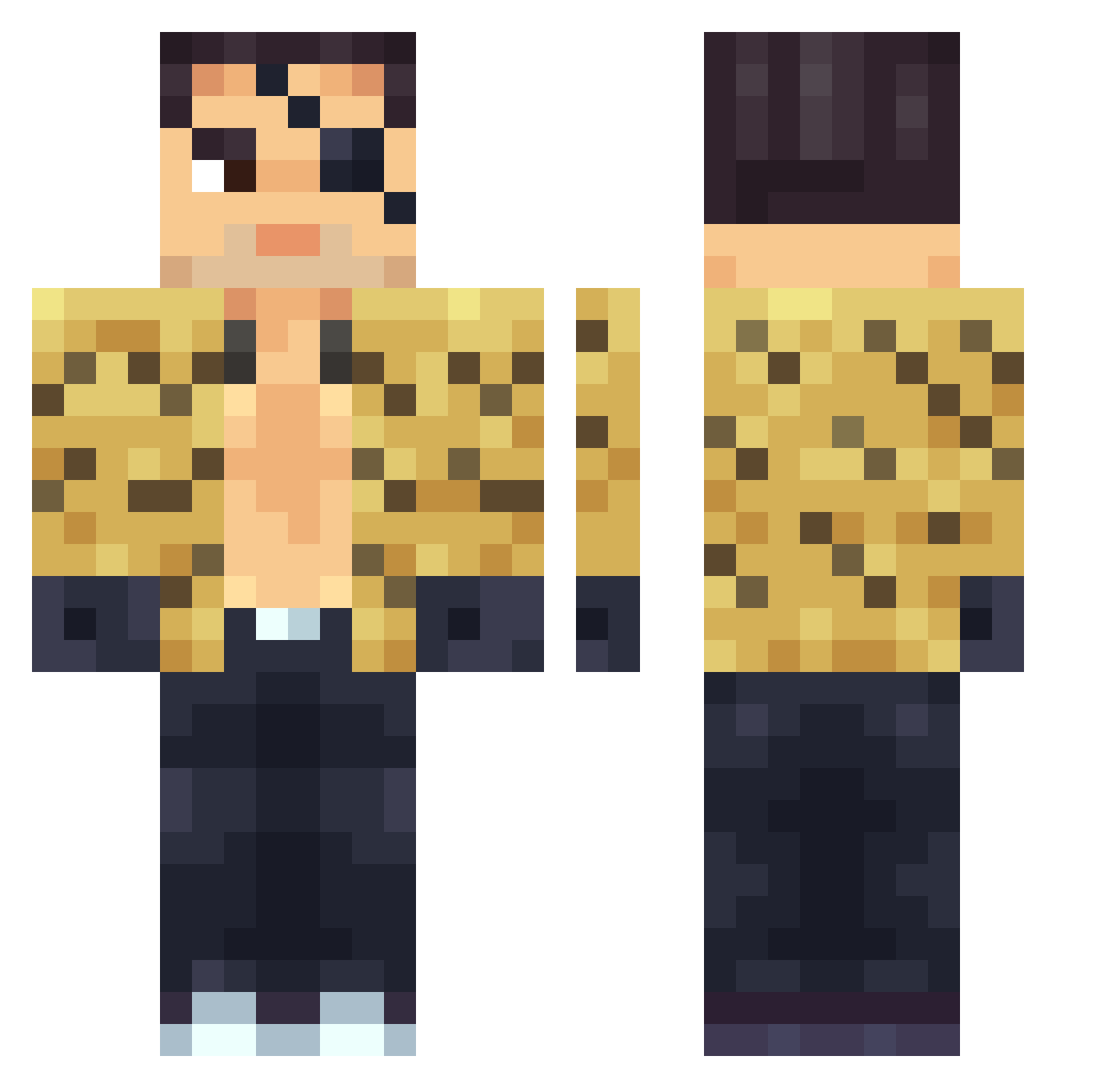 foefoehdr Minecraft skin, front and back view