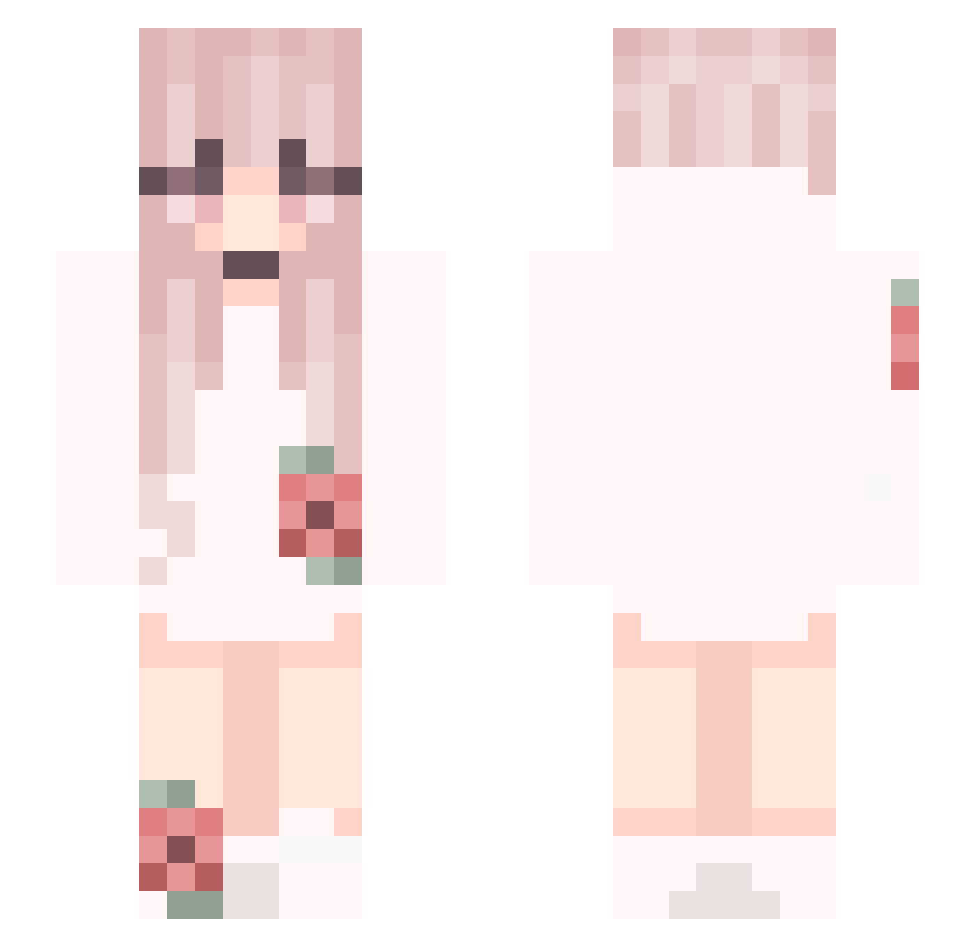 HawaiiSunrise Minecraft skin, front and back view