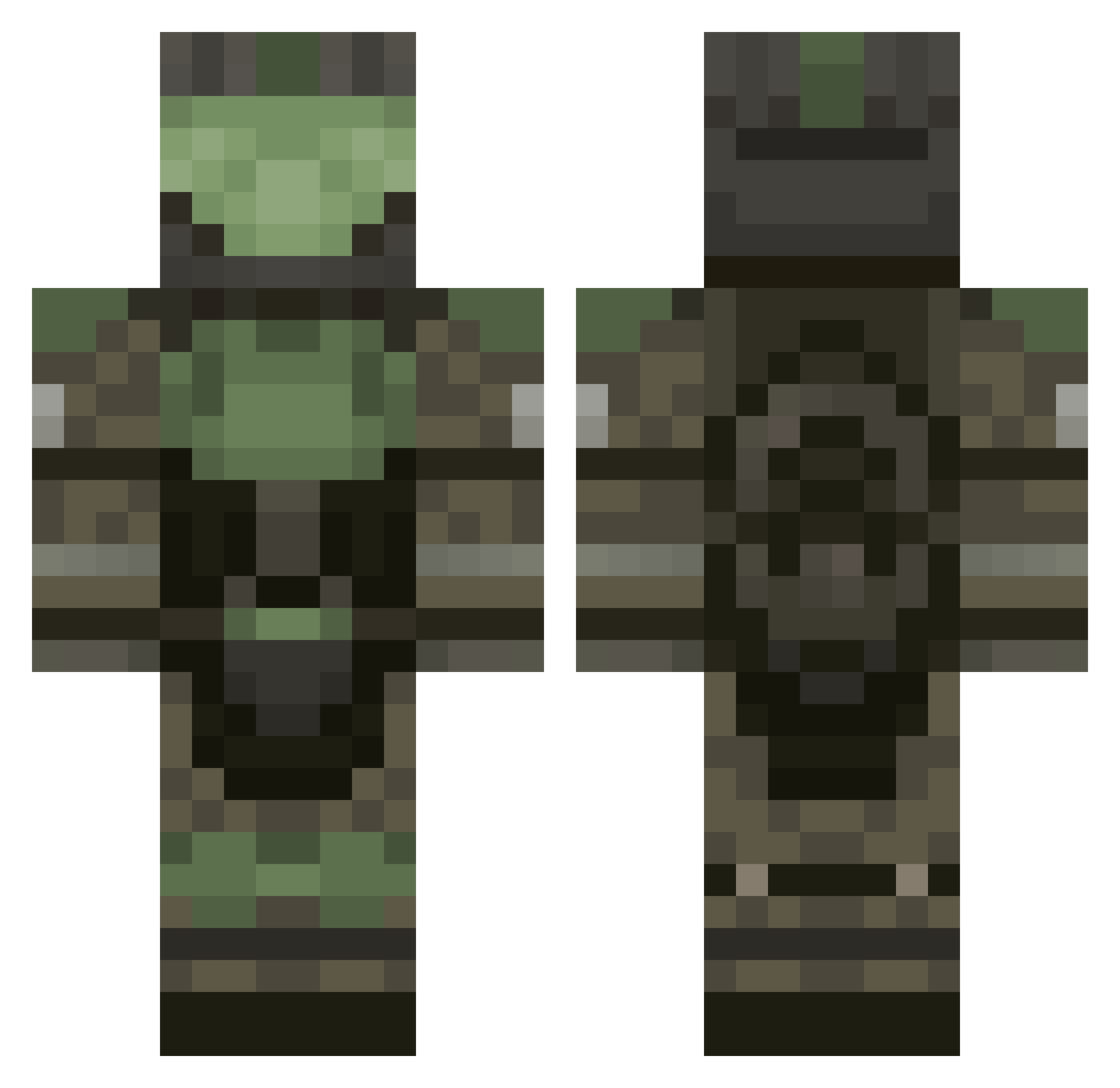 Thesewarz Minecraft skin, front and back view
