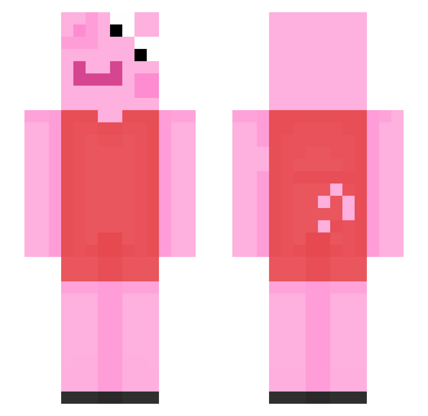 heihouu Minecraft skin, front and back view