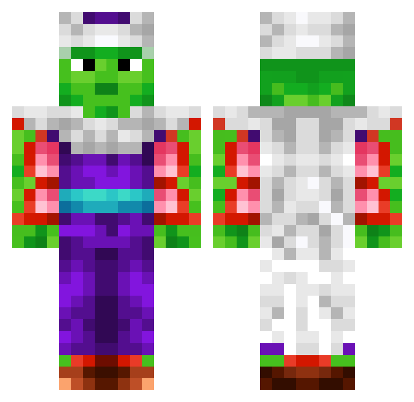 CptOrange_ Minecraft skin, front and back view