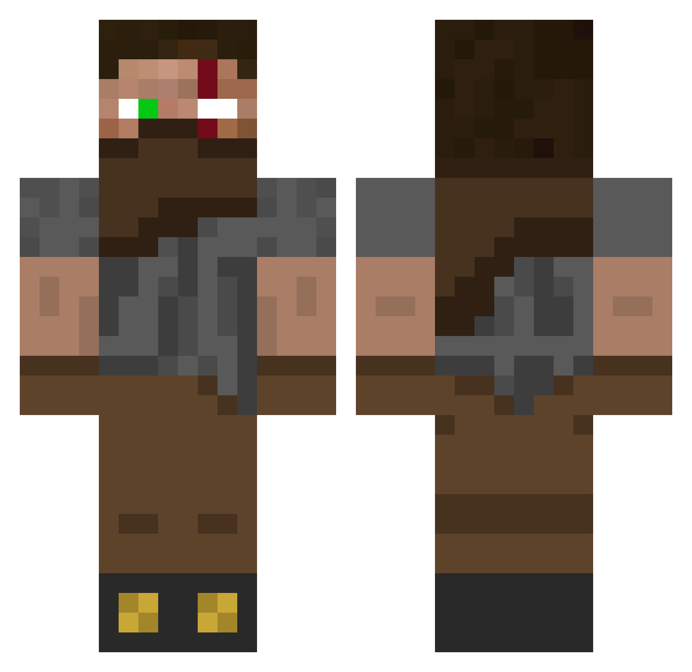 Good_Painter Minecraft skin, front and back view