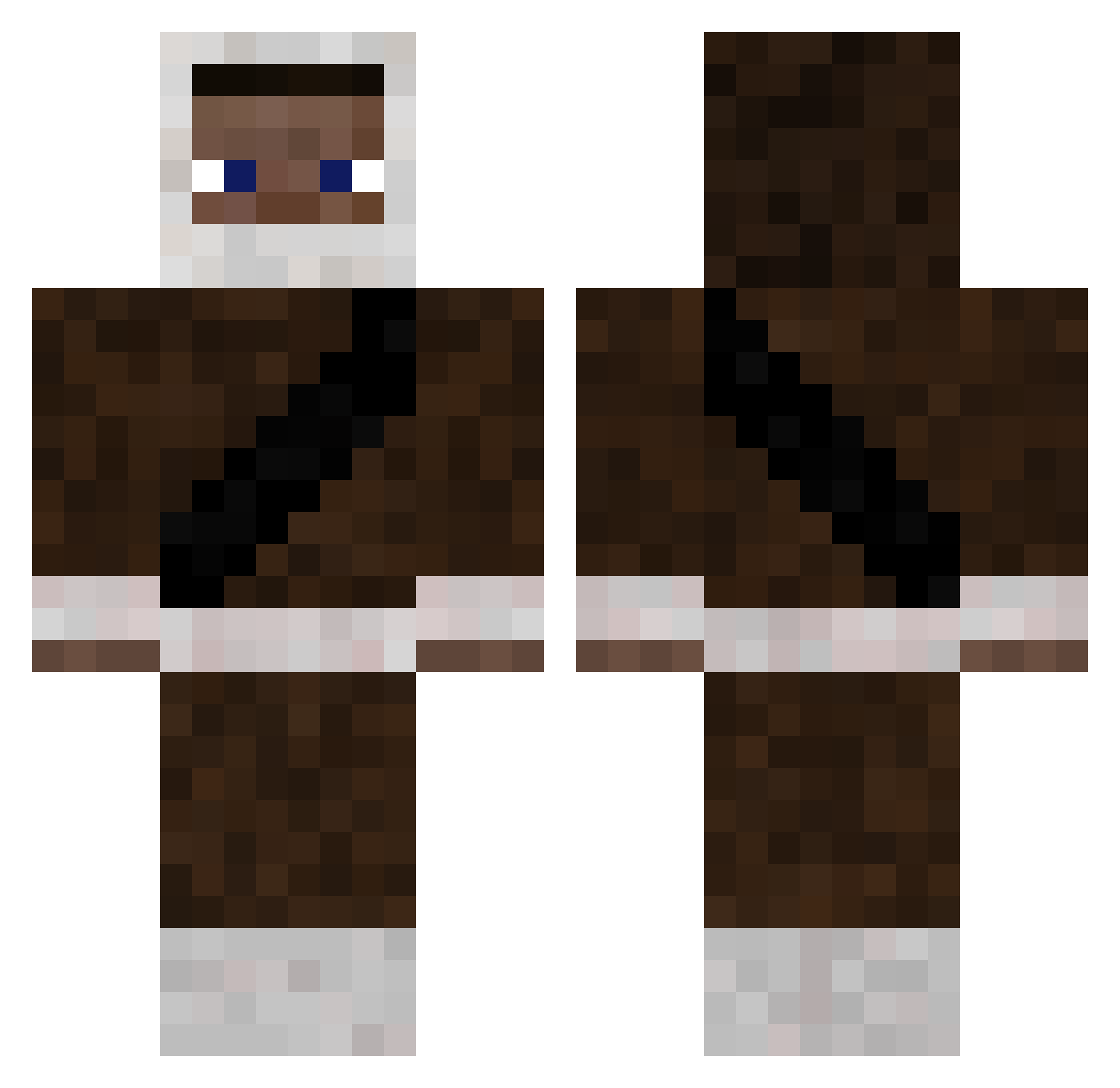 suzisus Minecraft skin, front and back view