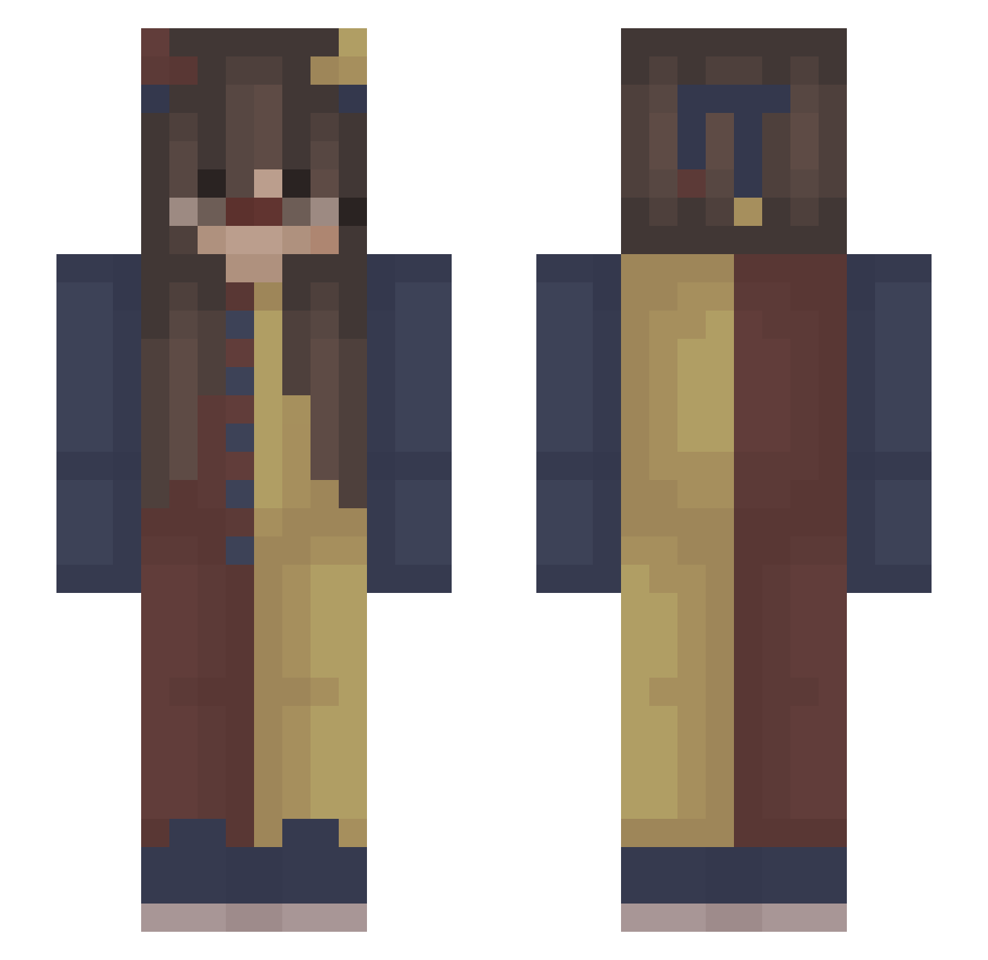 ImEmmy Minecraft skin, front and back view