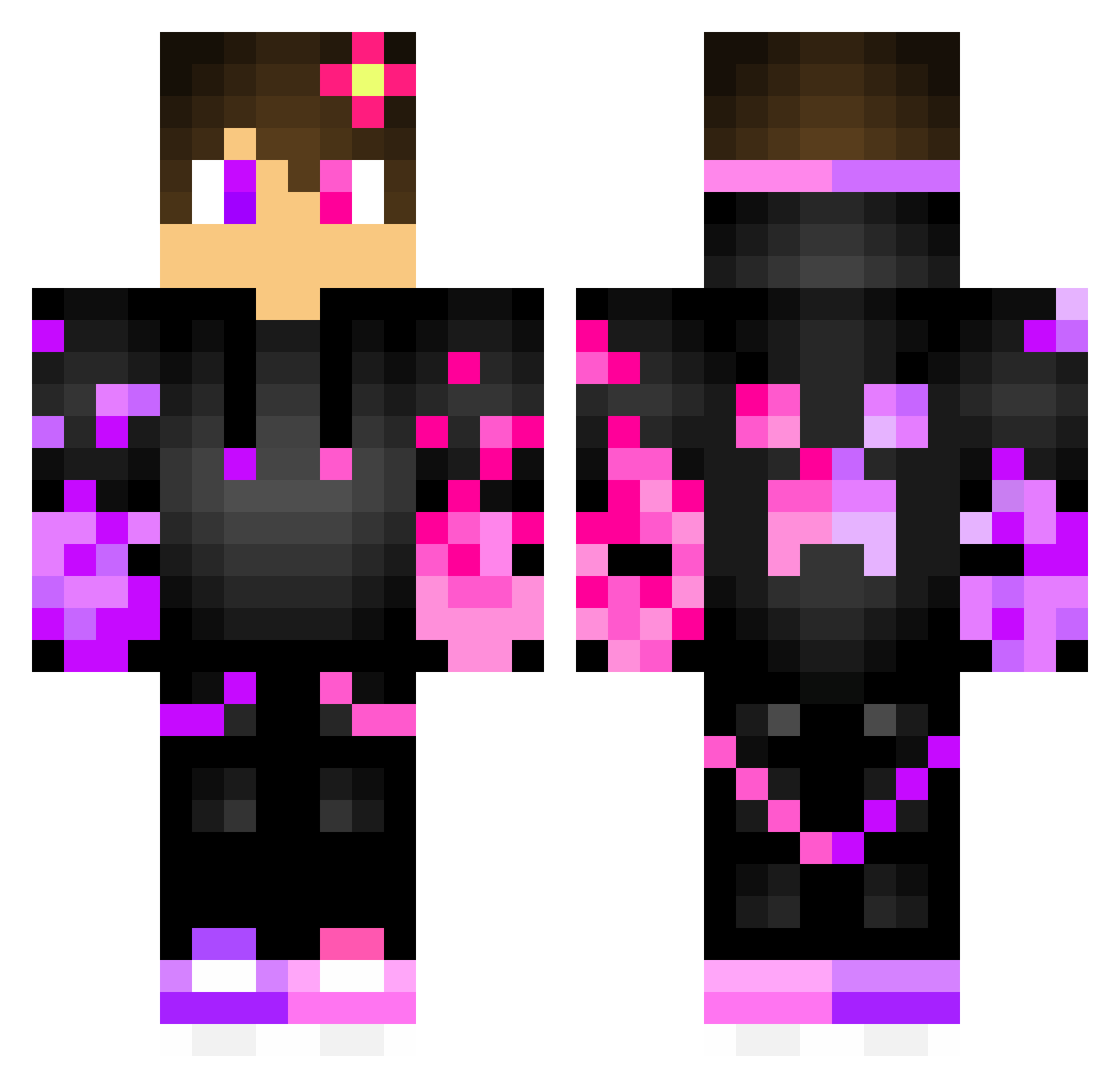 ume_maru Minecraft skin, front and back view