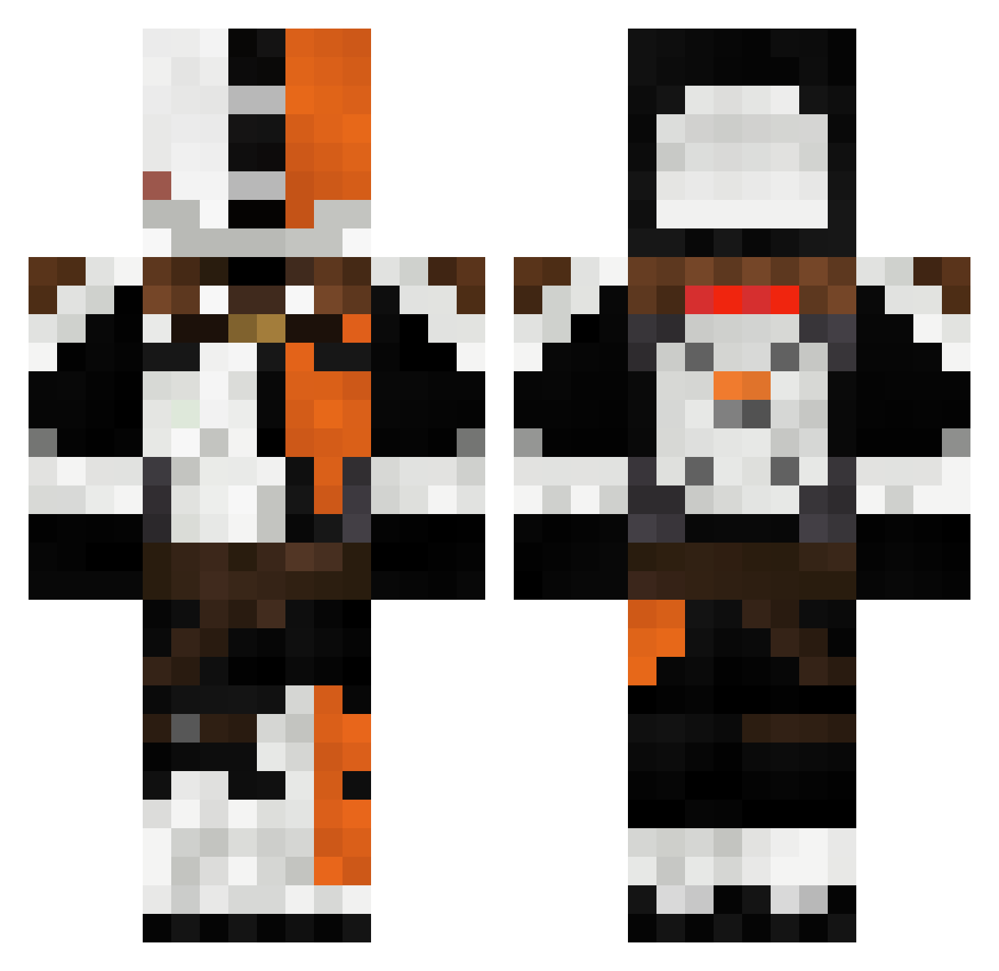 Admiralty Minecraft skin, front and back view