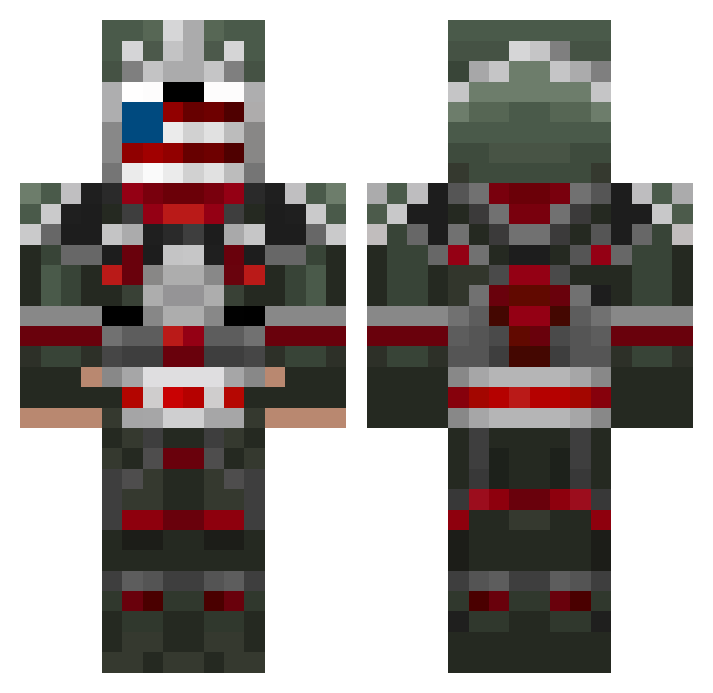 AINTGONSTOP Minecraft skin, front and back view
