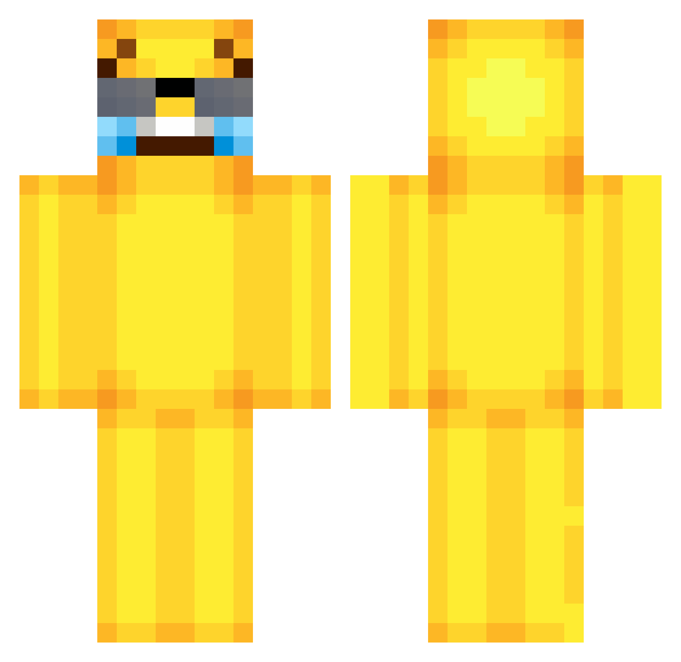 guccifloormat Minecraft skin, front and back view