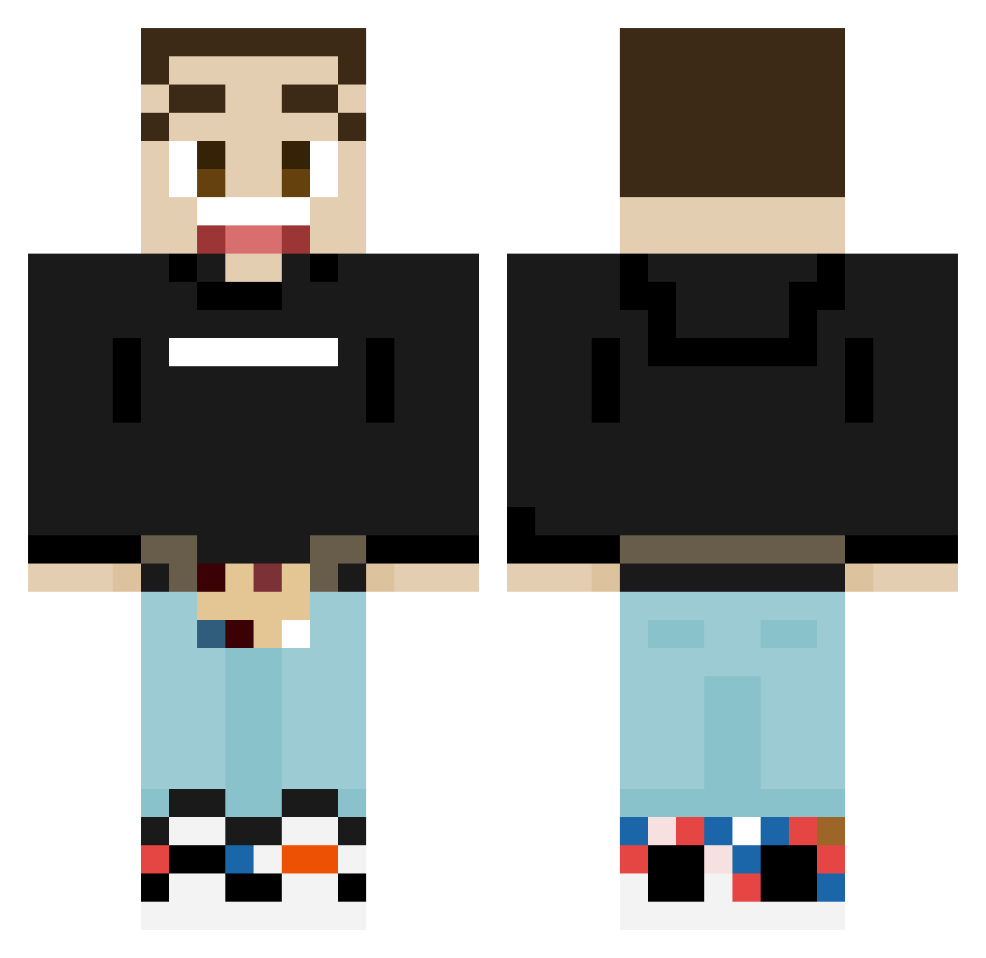 TheOnlyStyles Minecraft skin, front and back view