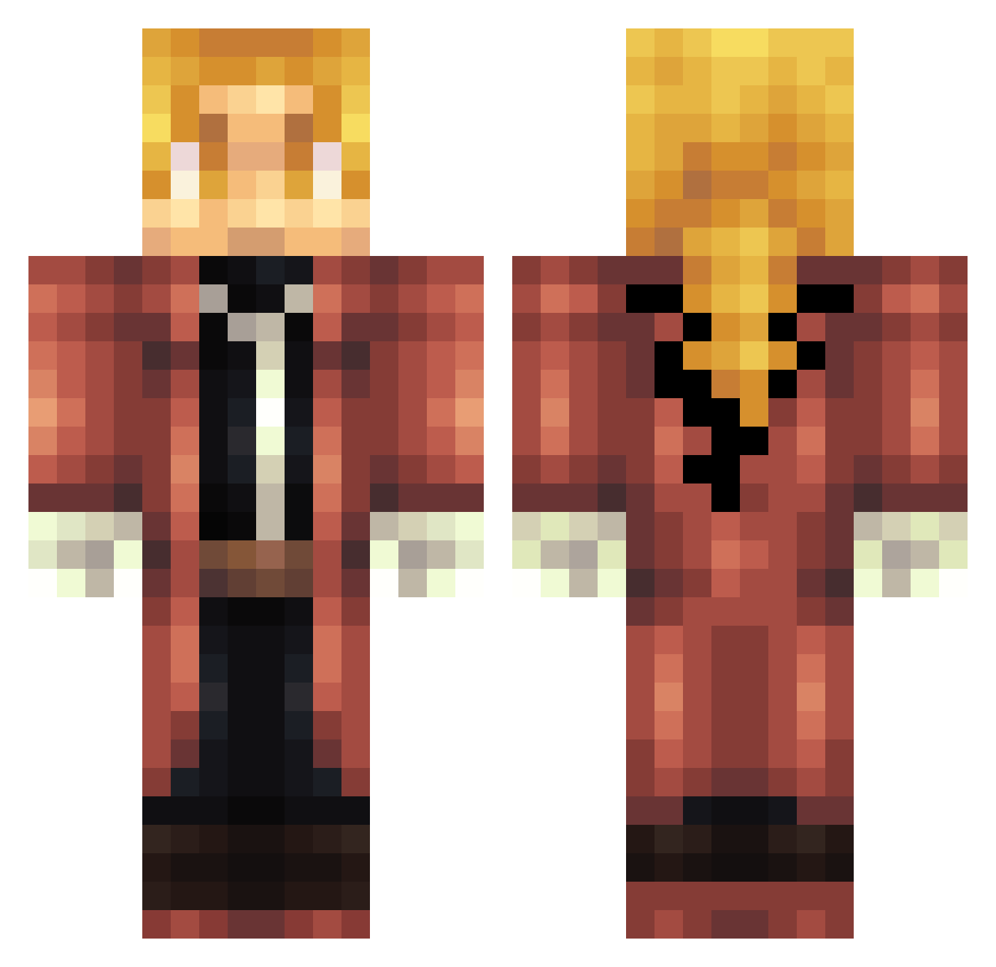 EgoatXD Minecraft skin, front and back view