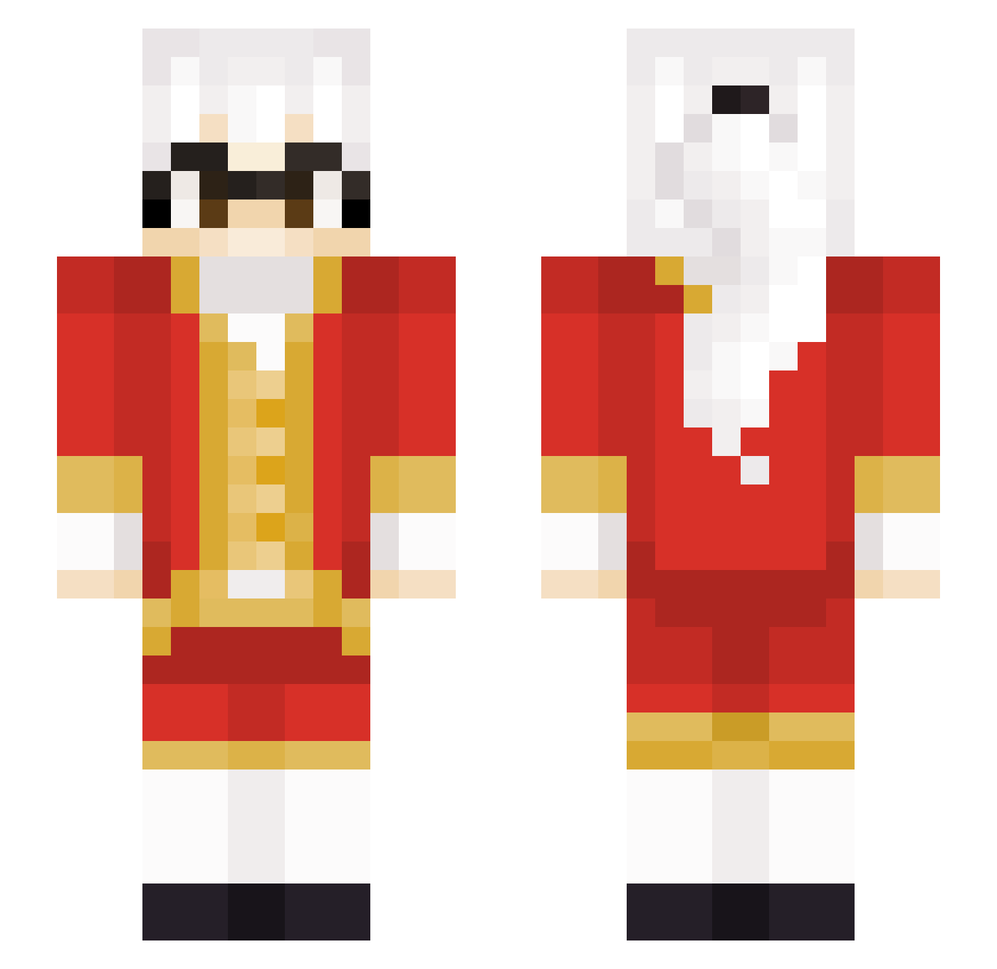kalerwhale Minecraft skin, front and back view