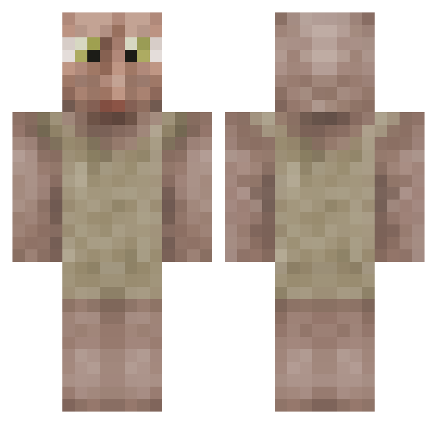 redgreen12 Minecraft skin, front and back view