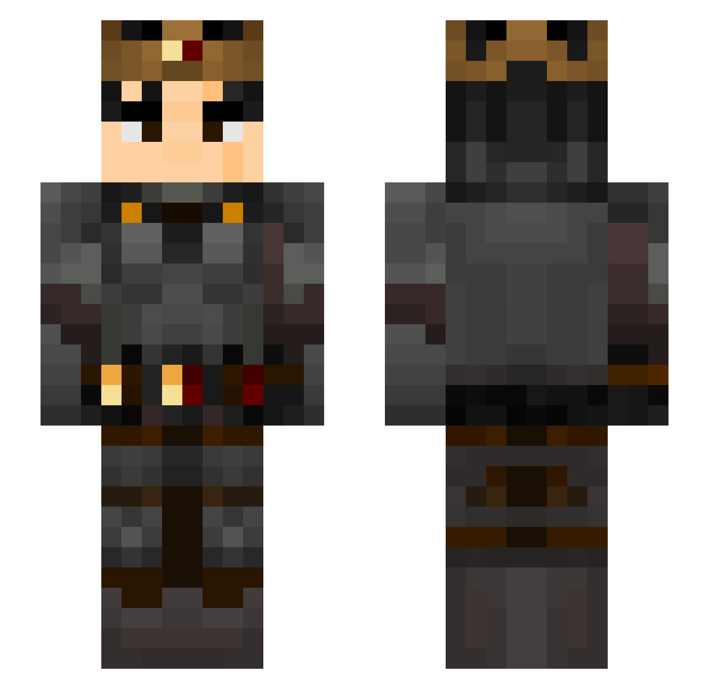 lidym Minecraft skin, front and back view