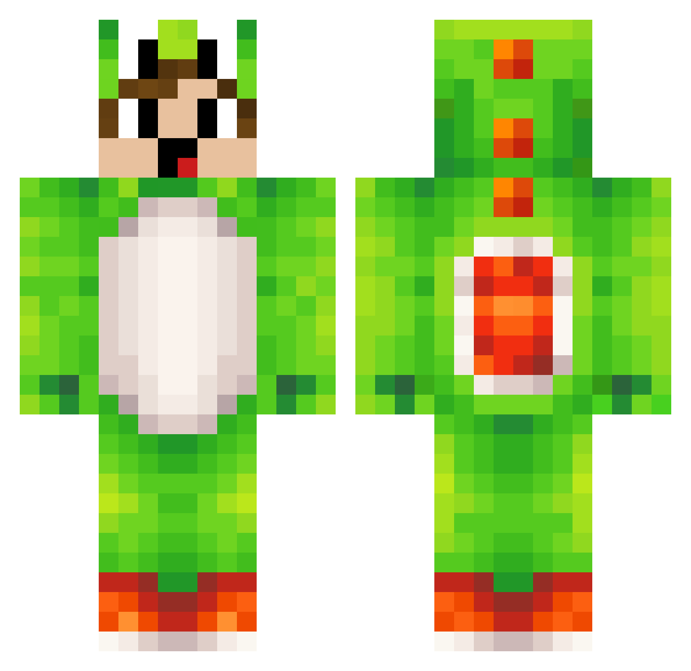 minecorner Minecraft skin, front and back view