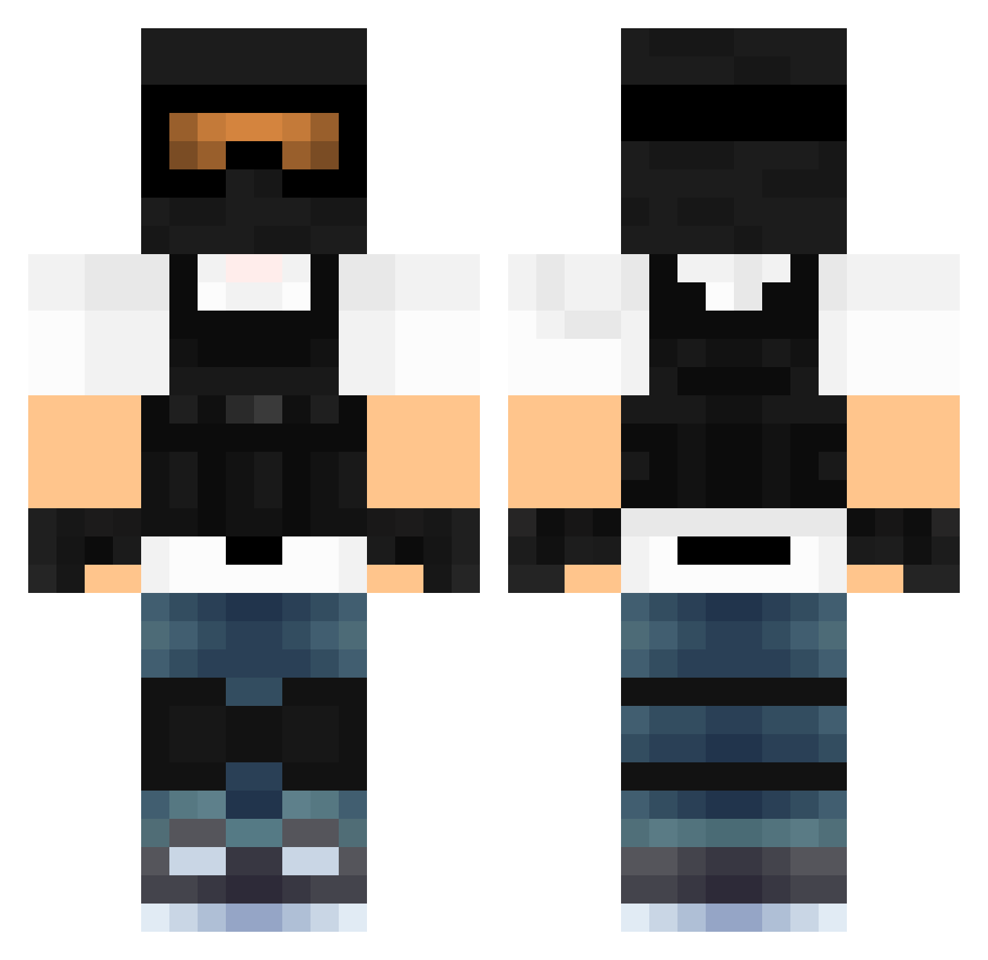 QURAK Minecraft skin, front and back view