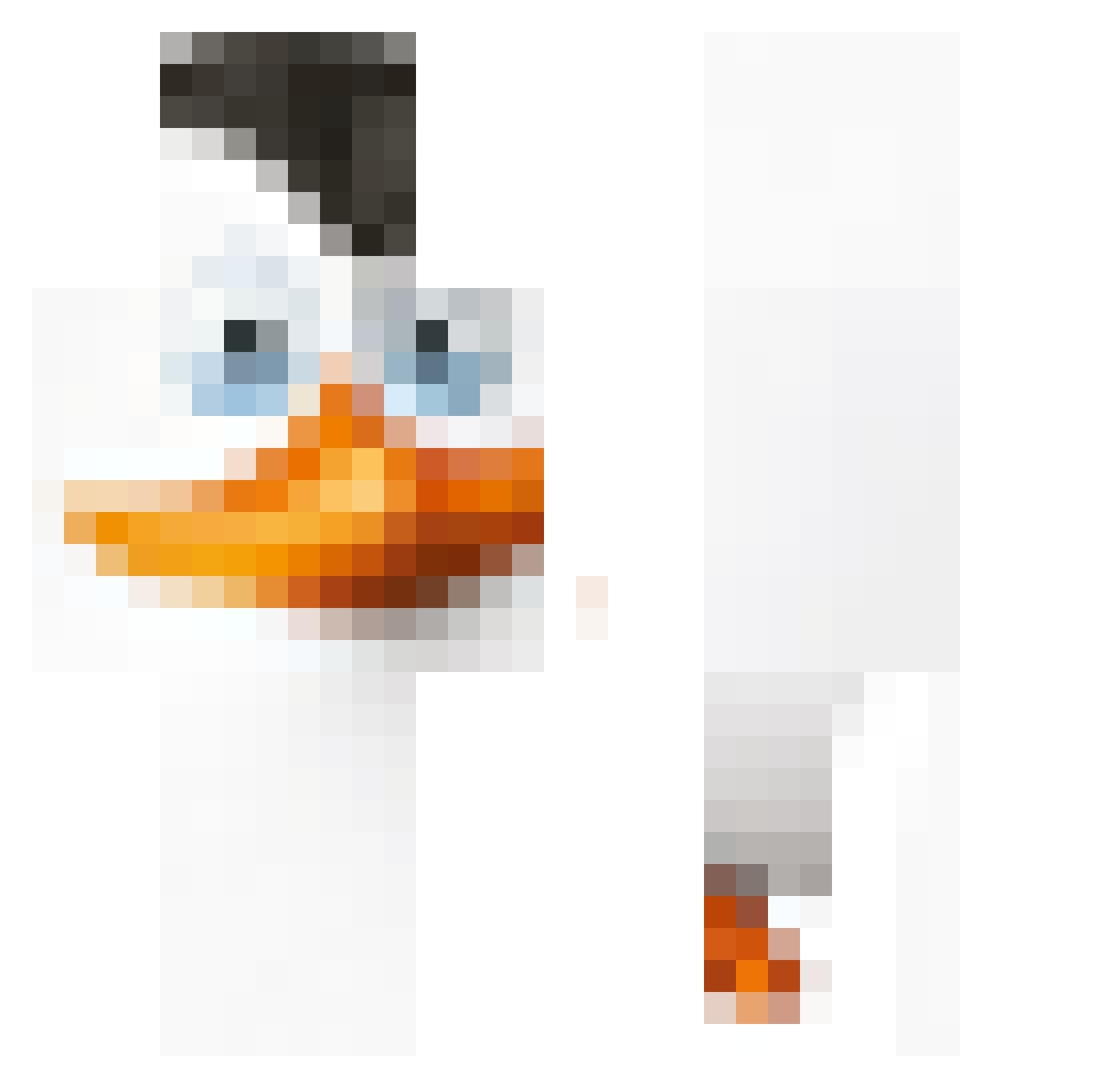 9707 Minecraft skin, front and back view