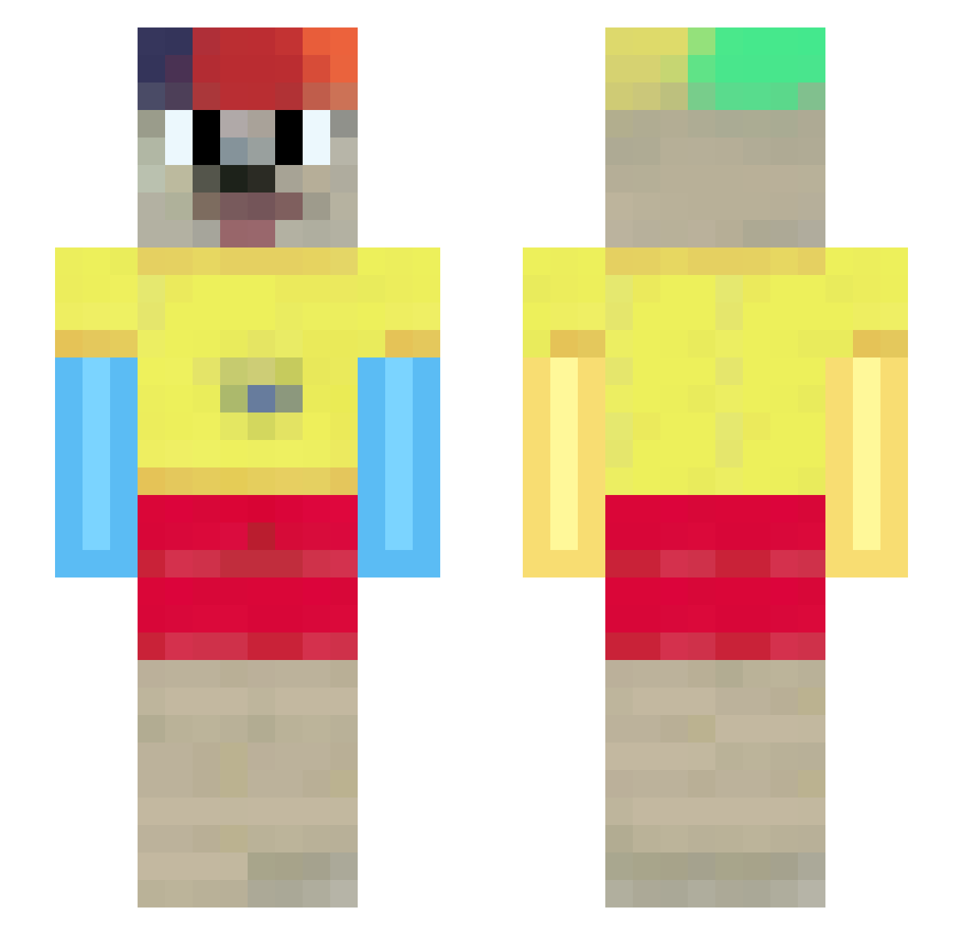 Digma_Dog Minecraft skin, front and back view