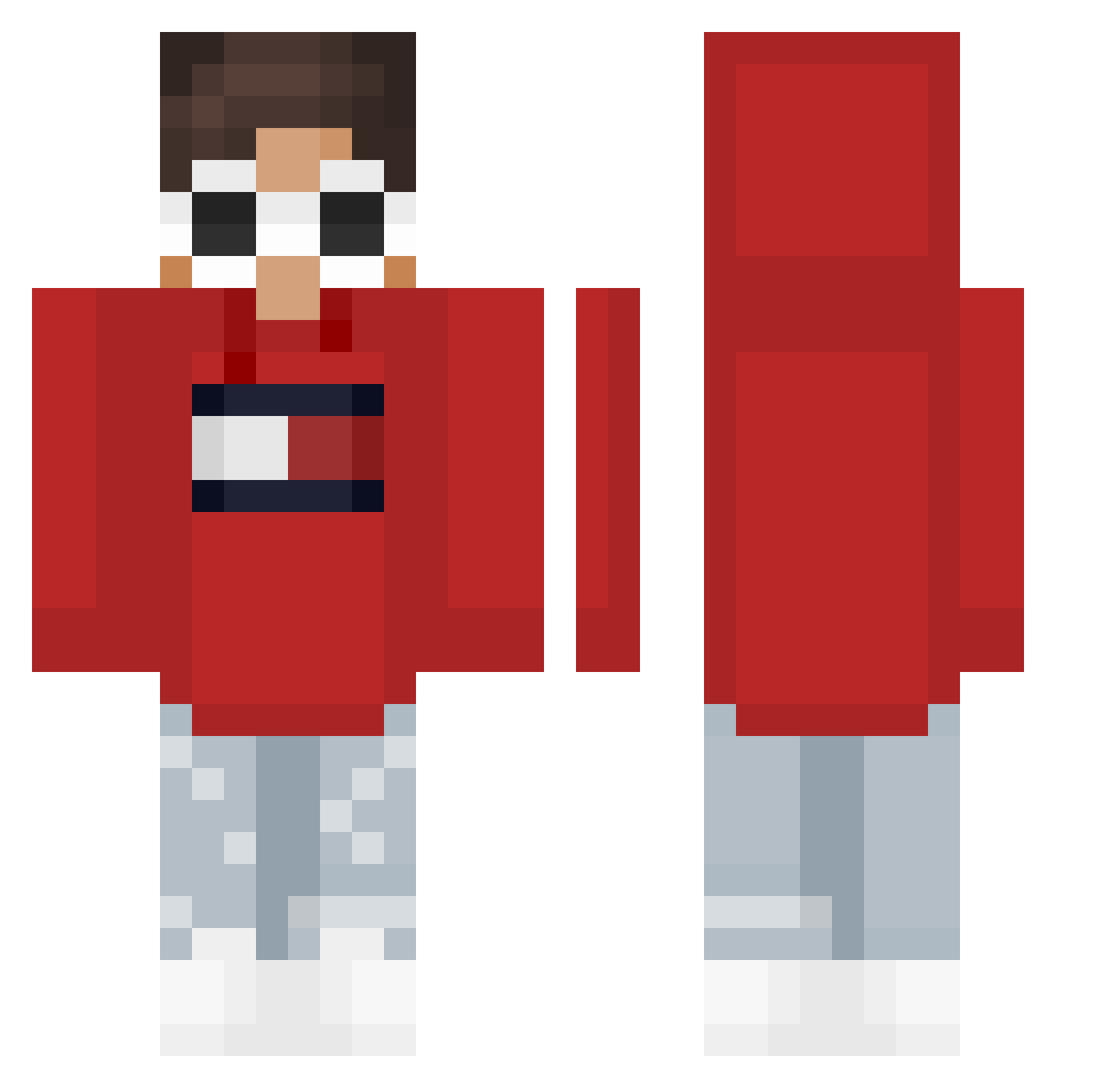 X_GForce_X Minecraft skin, front and back view