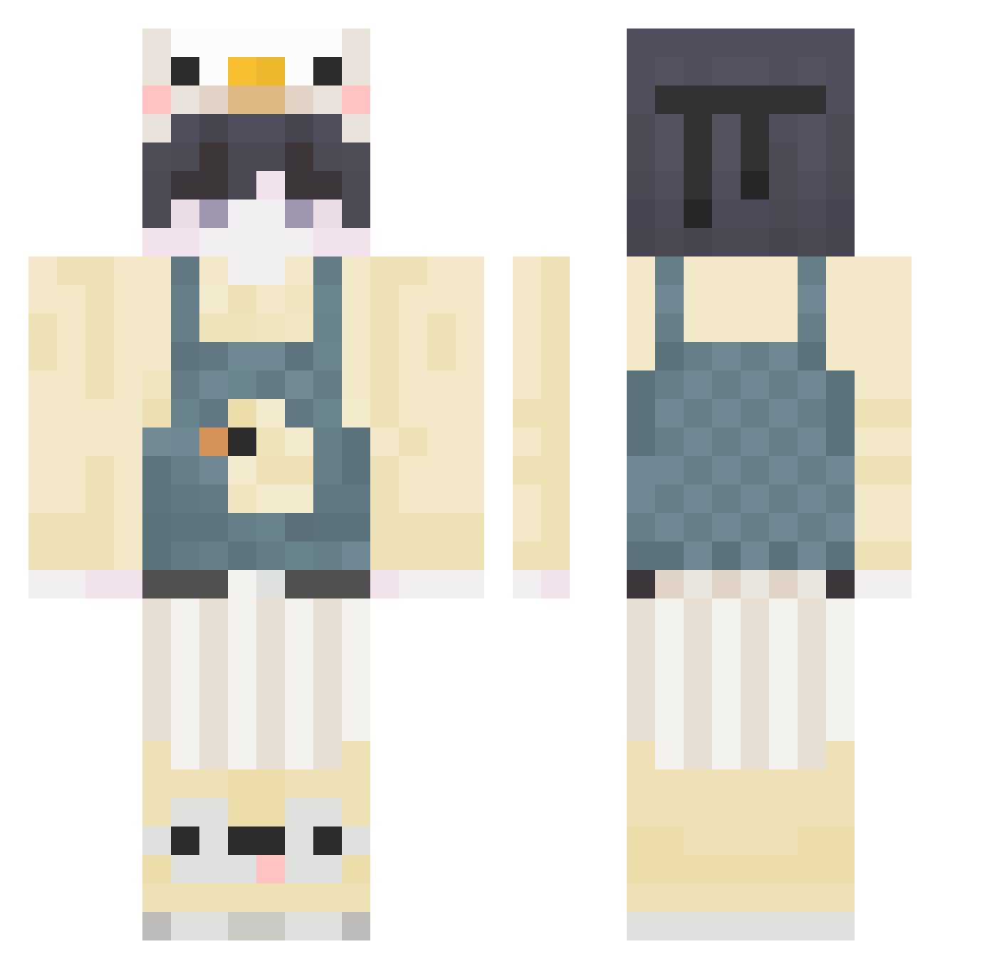 PsycerTTV Minecraft skin, front and back view