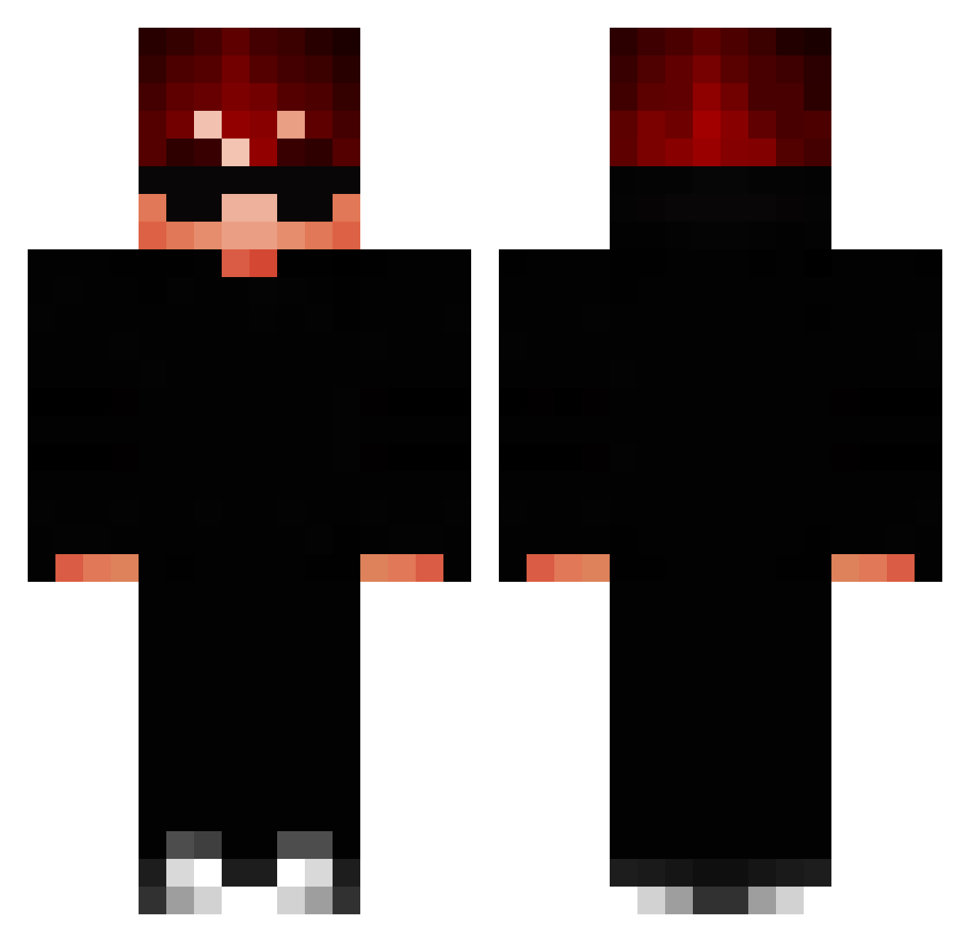 YTrpg90 Minecraft skin, front and back view