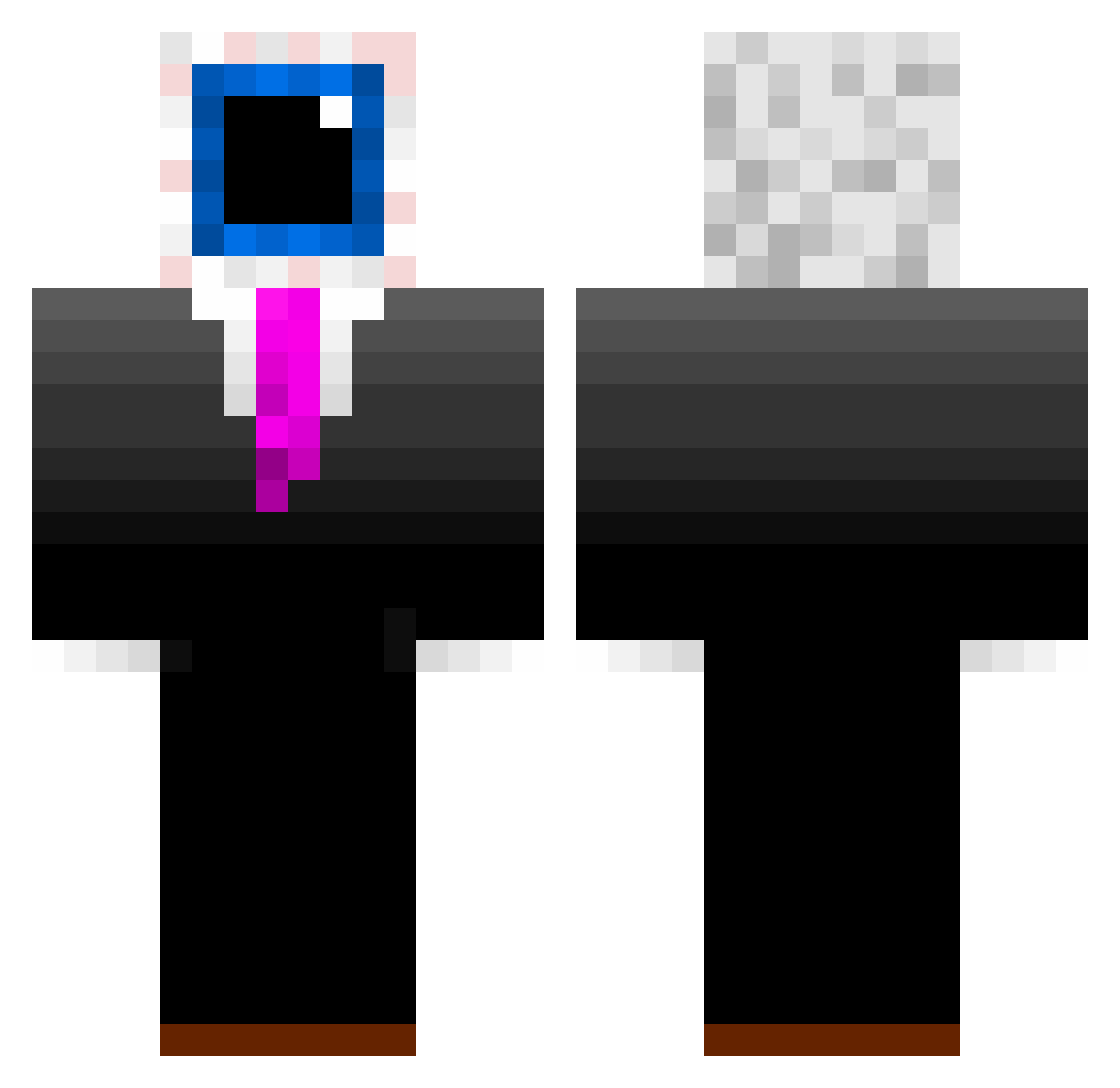 AimNotFound1 Minecraft skin, front and back view