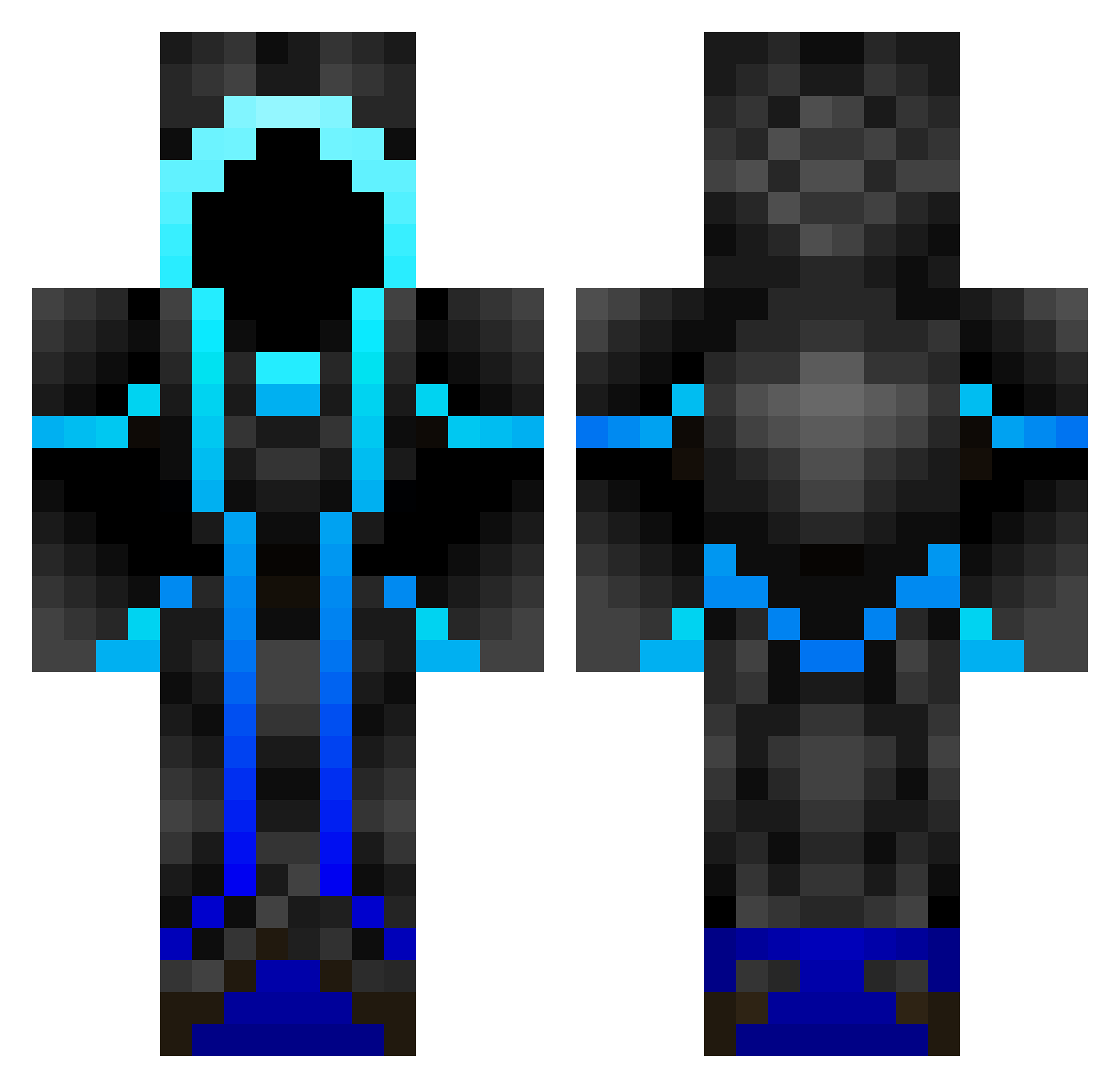 BigDutt Minecraft skin, front and back view