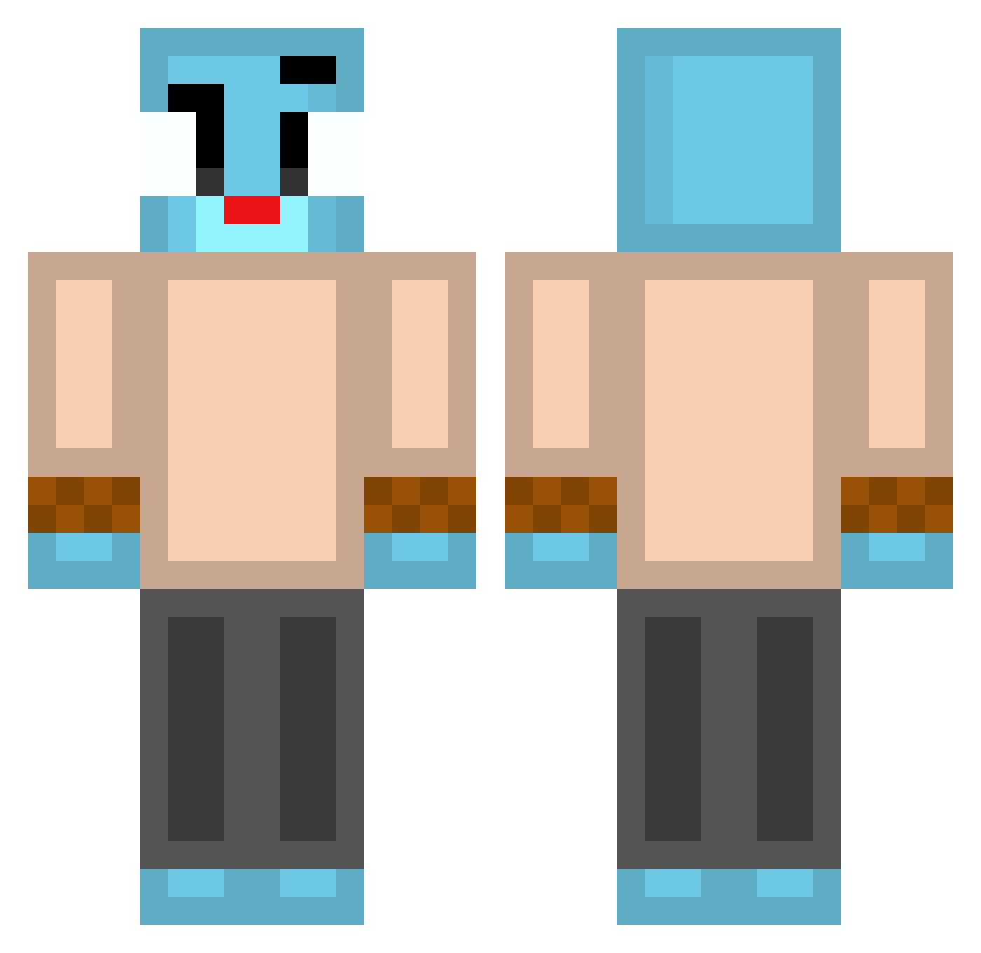 dud3k_99 Minecraft skin, front and back view