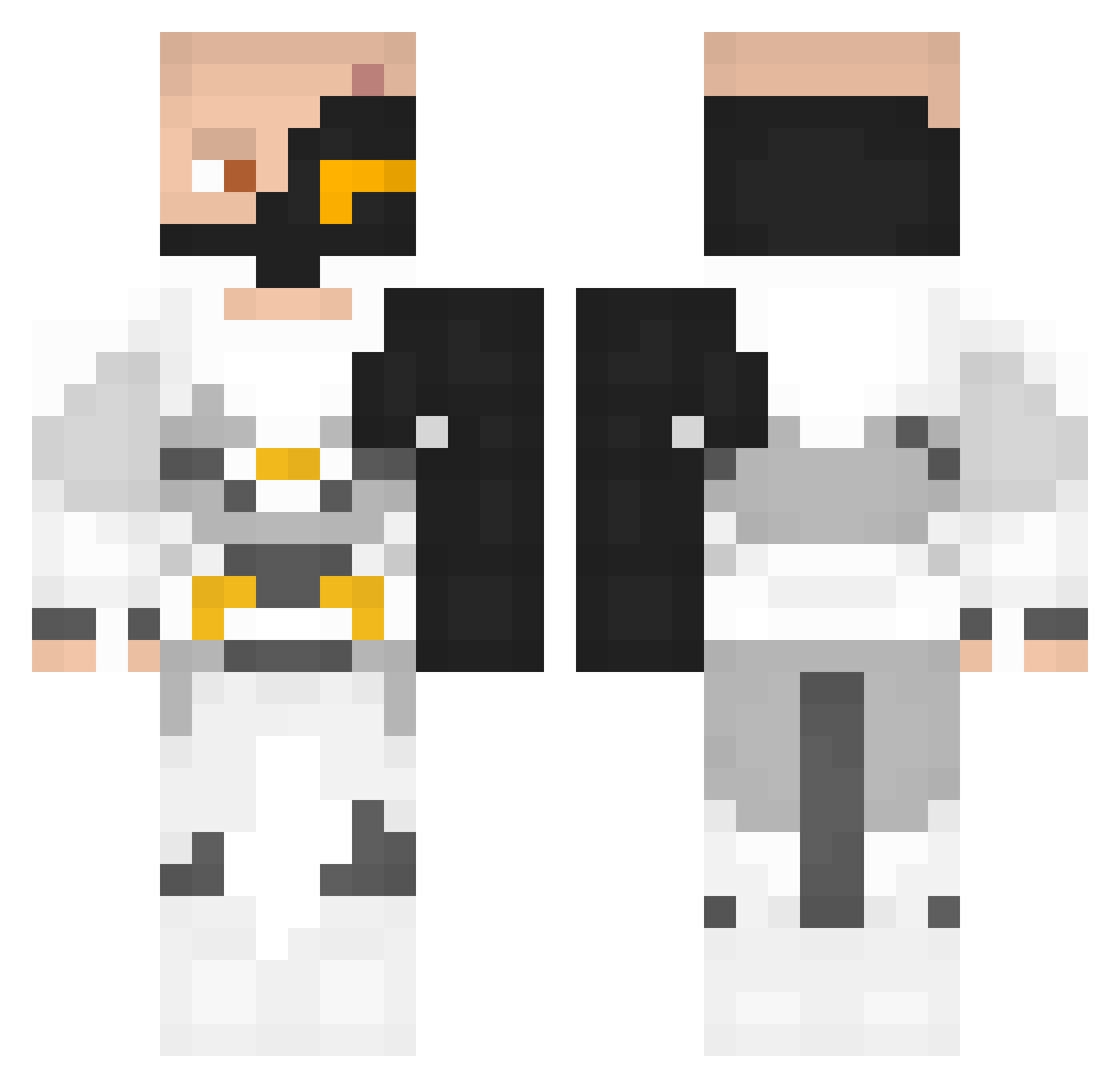 TheRealTakumi Minecraft skin, front and back view