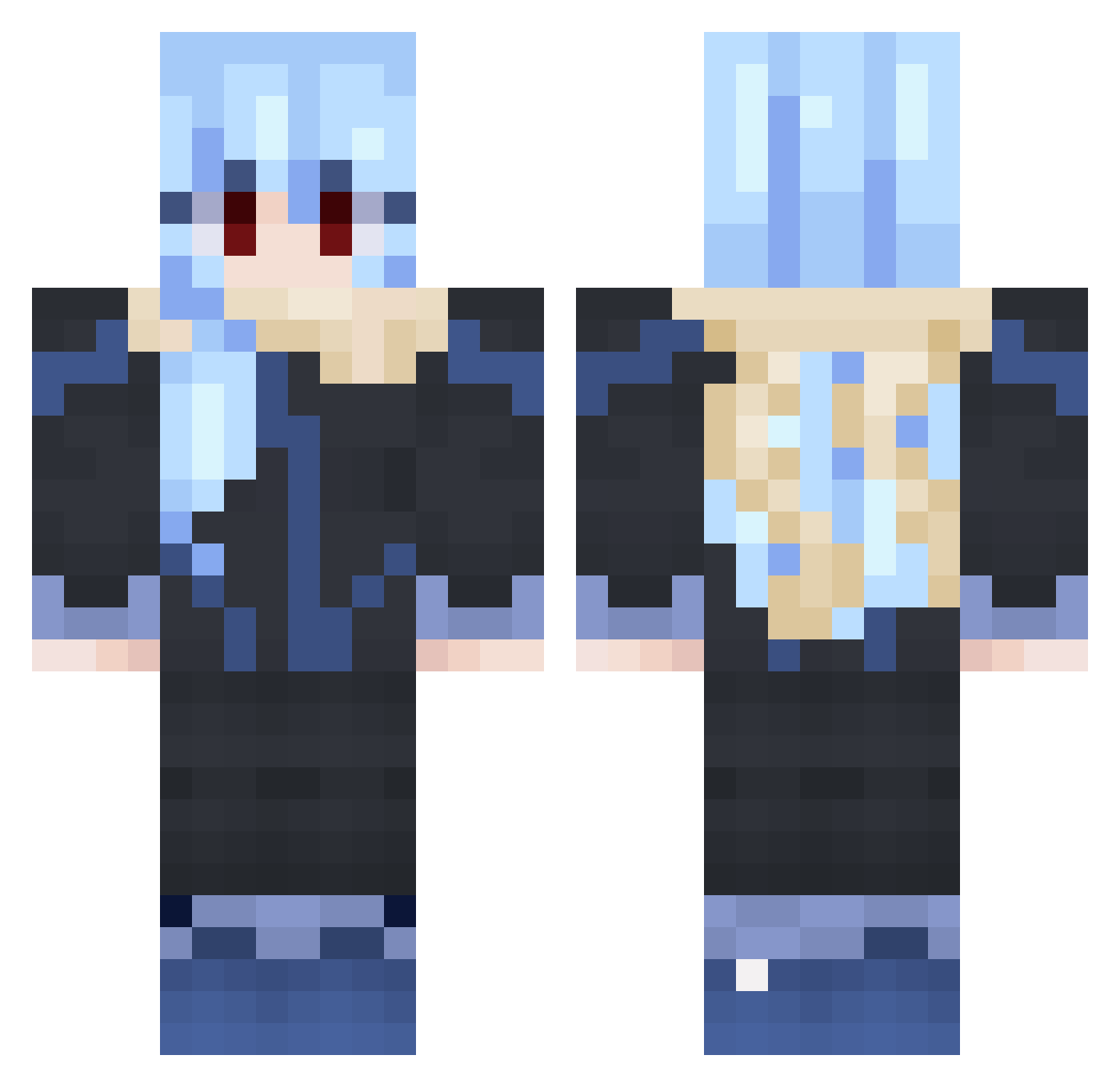 Shaduff21 Minecraft skin, front and back view