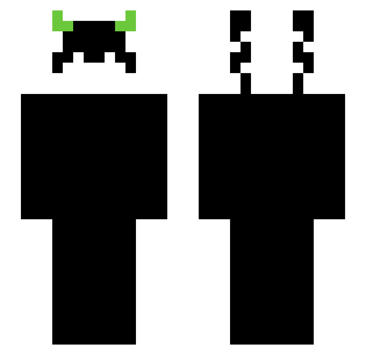 wplay9999 Minecraft skin, front and back view